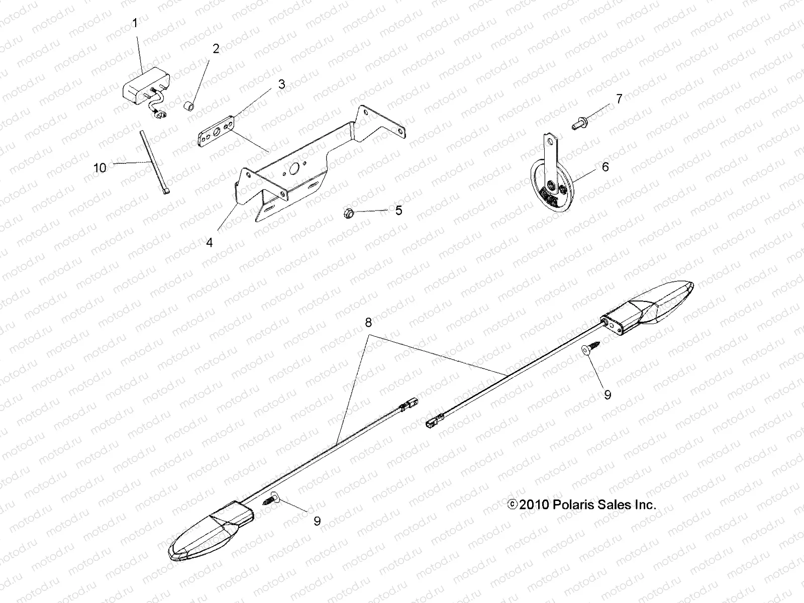 ELECTRICAL | ELECTRICAL, TURN SIGNALS and HORN - A14DH57FJ (49ATVTURNSIG11SP500F)