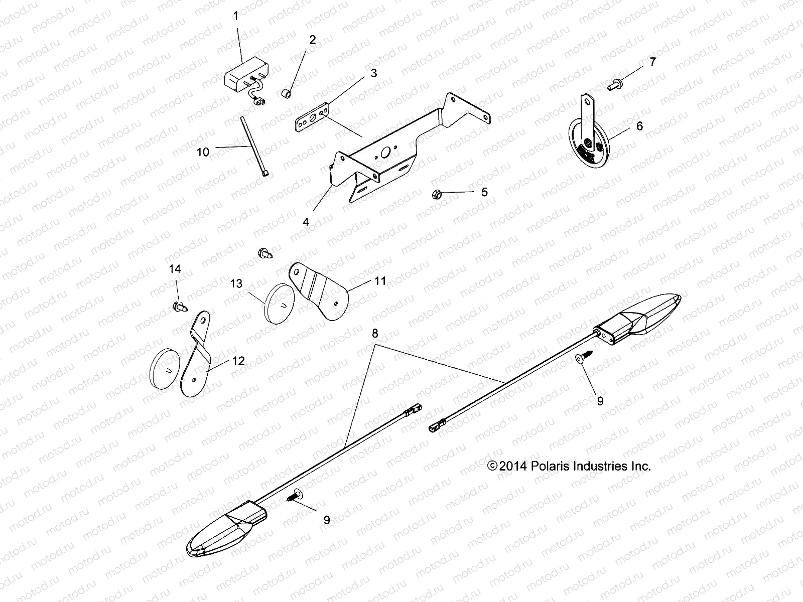 ELECTRICAL | ELECTRICAL, TURN SIGNALS and HORN - A15SHC57CS (49ATVTURNSIG11SP500F)