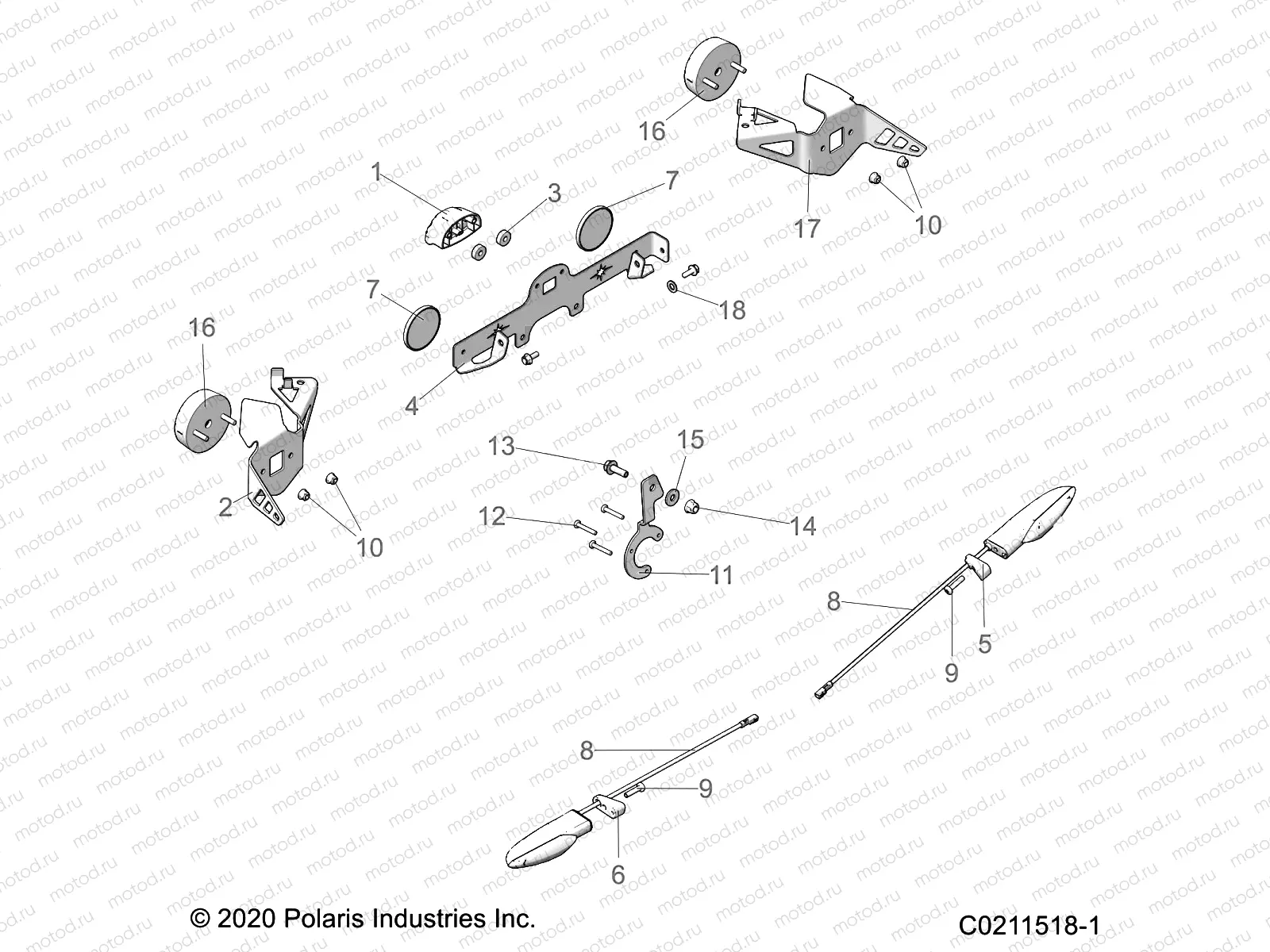 ELECTRICAL | ELECTRICAL, TURN SIGNALS and LICENSE PLATE - A21SVE95KK (C0211518-1)