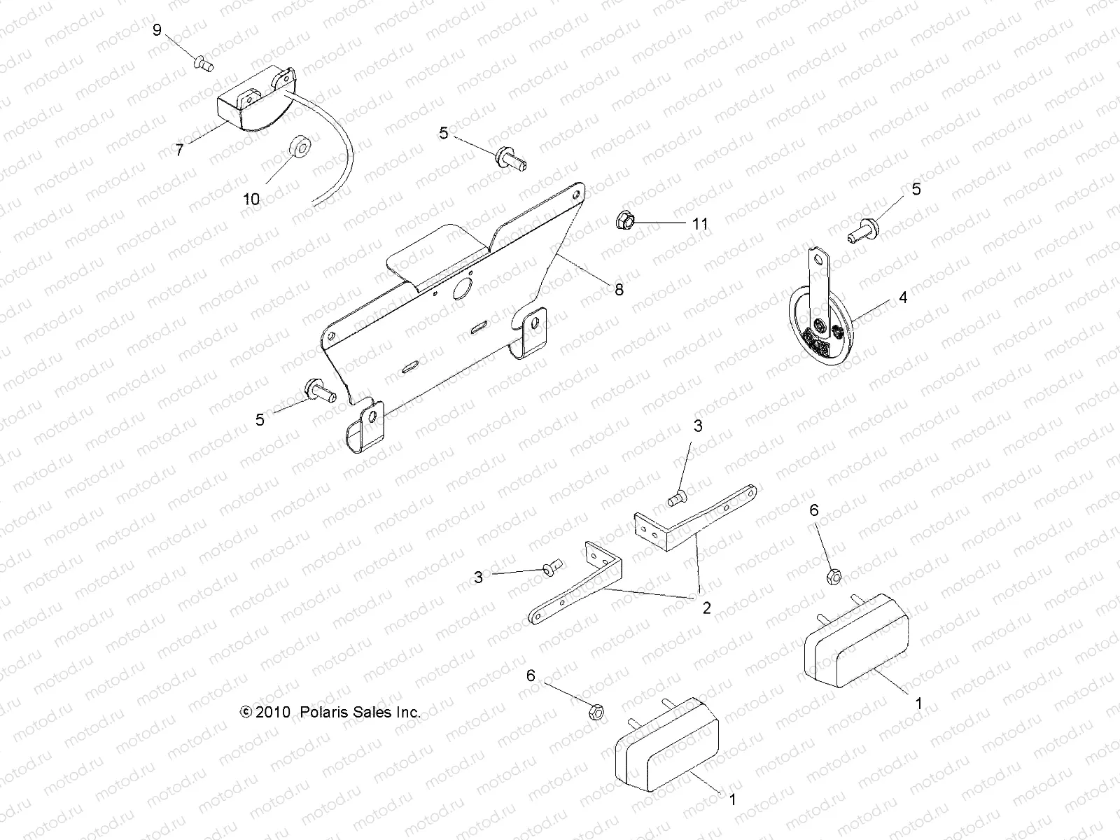 ELECTRICAL | ELECTRICAL, TURN SIGNALS, HORN and LICENSE PLATE LIGHT - A13MN50ET/EX (49ATVTURNSIG11SP500TR)