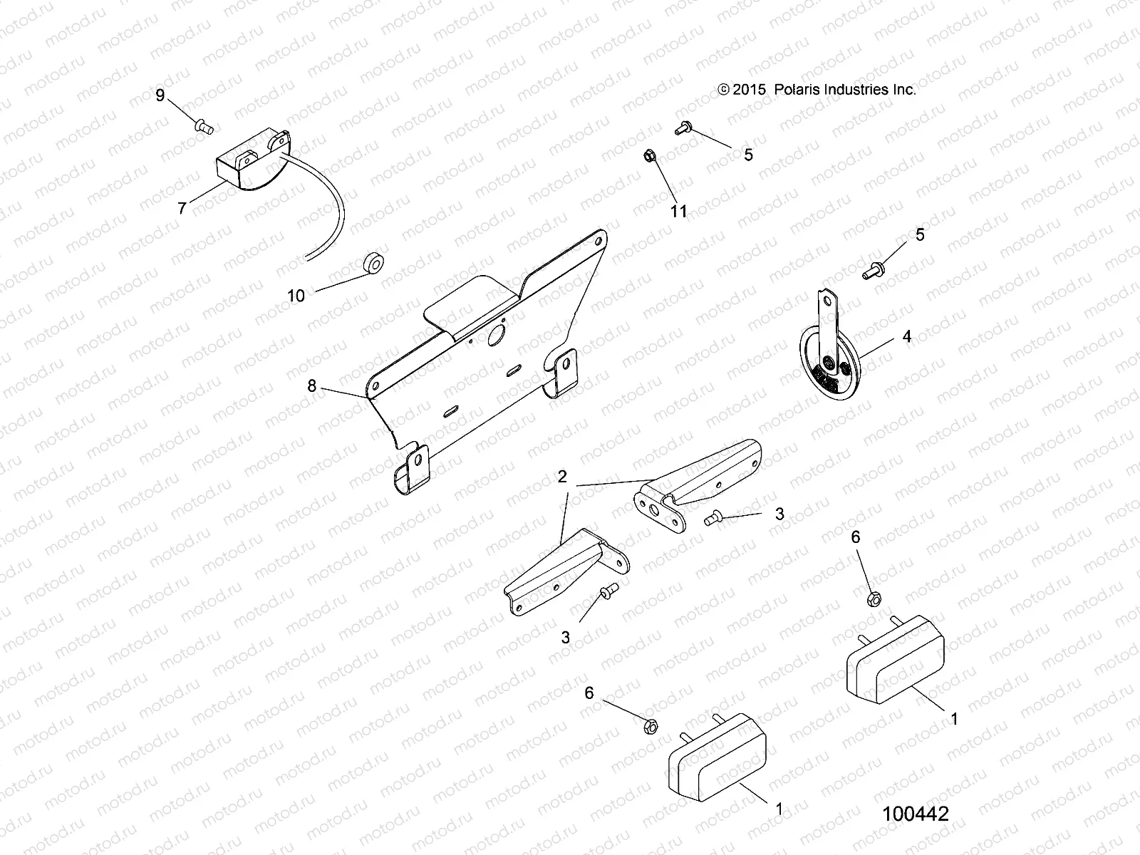 ELECTRICAL | ELECTRICAL, TURN SIGNALS, HORN and LICENSE PLATE LIGHT - A16SDS57C2 (100442)