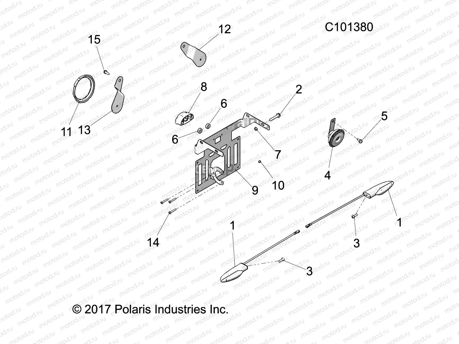 ELECTRICAL | ELECTRICAL, TURN SIGNALS, HORN and LICENSE PLATE LIGHT - A18SWS57C1/C2/E2