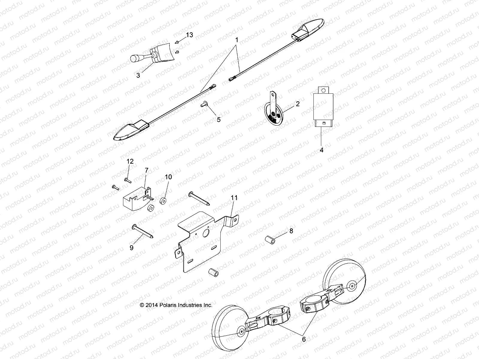 ELECTRICAL | ELECTRICAL, TURN SIGNALS, HORN AND MIRRORS - A16DAA57F1/F2/E57FM