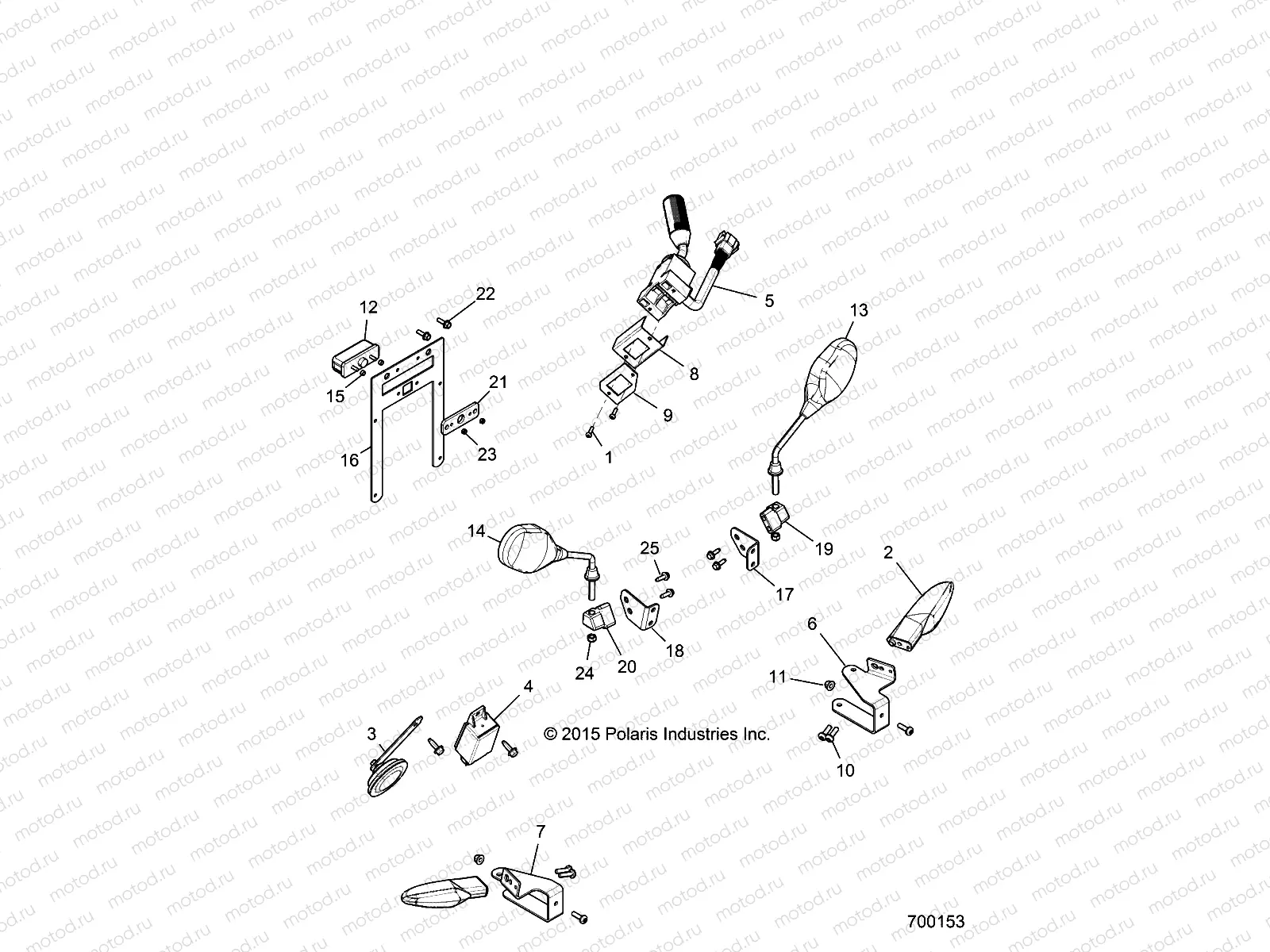 ELECTRICAL | ELECTRICAL, TURN SIGNALS, HORN AND MIRRORS - R15RTE87FA (700153)