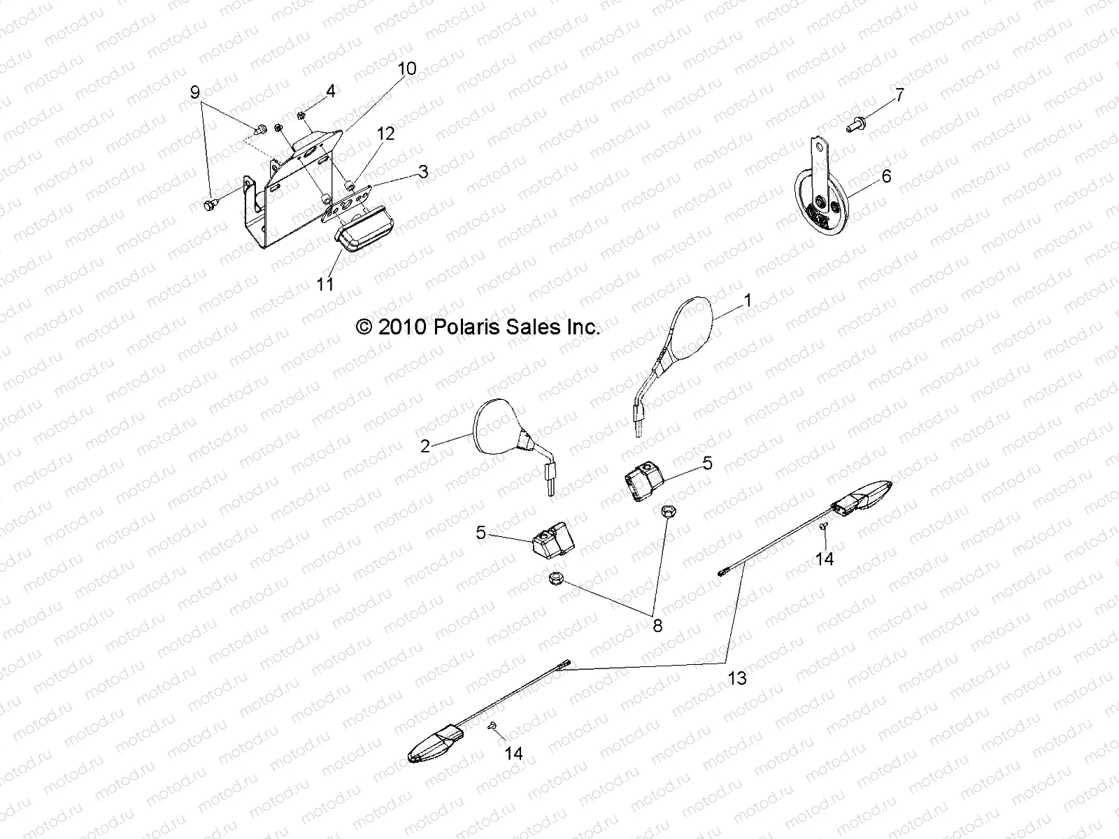 ELECTRICAL | ELECTRICAL, TURN SIGNALS, HORN and MIRRORS - Z15VHA57FJ (49RGRTURNSIG11RZRI)