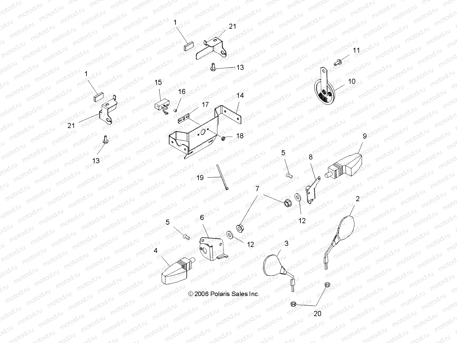 ELECTRICAL | ELECTRICAL, TURN SIGNALSand HORN and MIRRORS - A08TN50EA (49ATVTURNSIGX2QUAD)