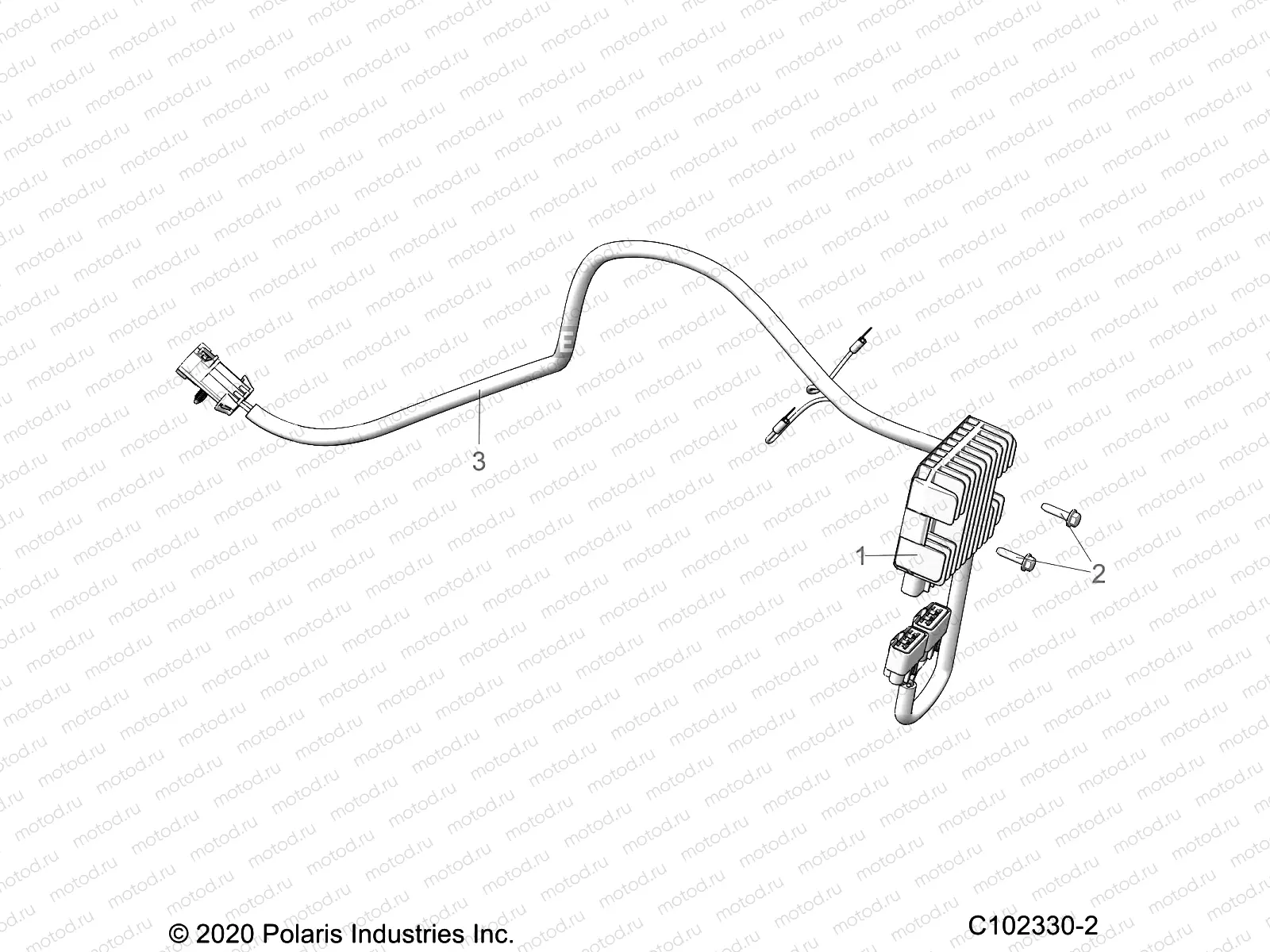 ELECTRICAL | ELECTRICAL, VOLTAGE REGULATOR AND MOUNTING - A20SYE95AD/CAD (C102330-2)