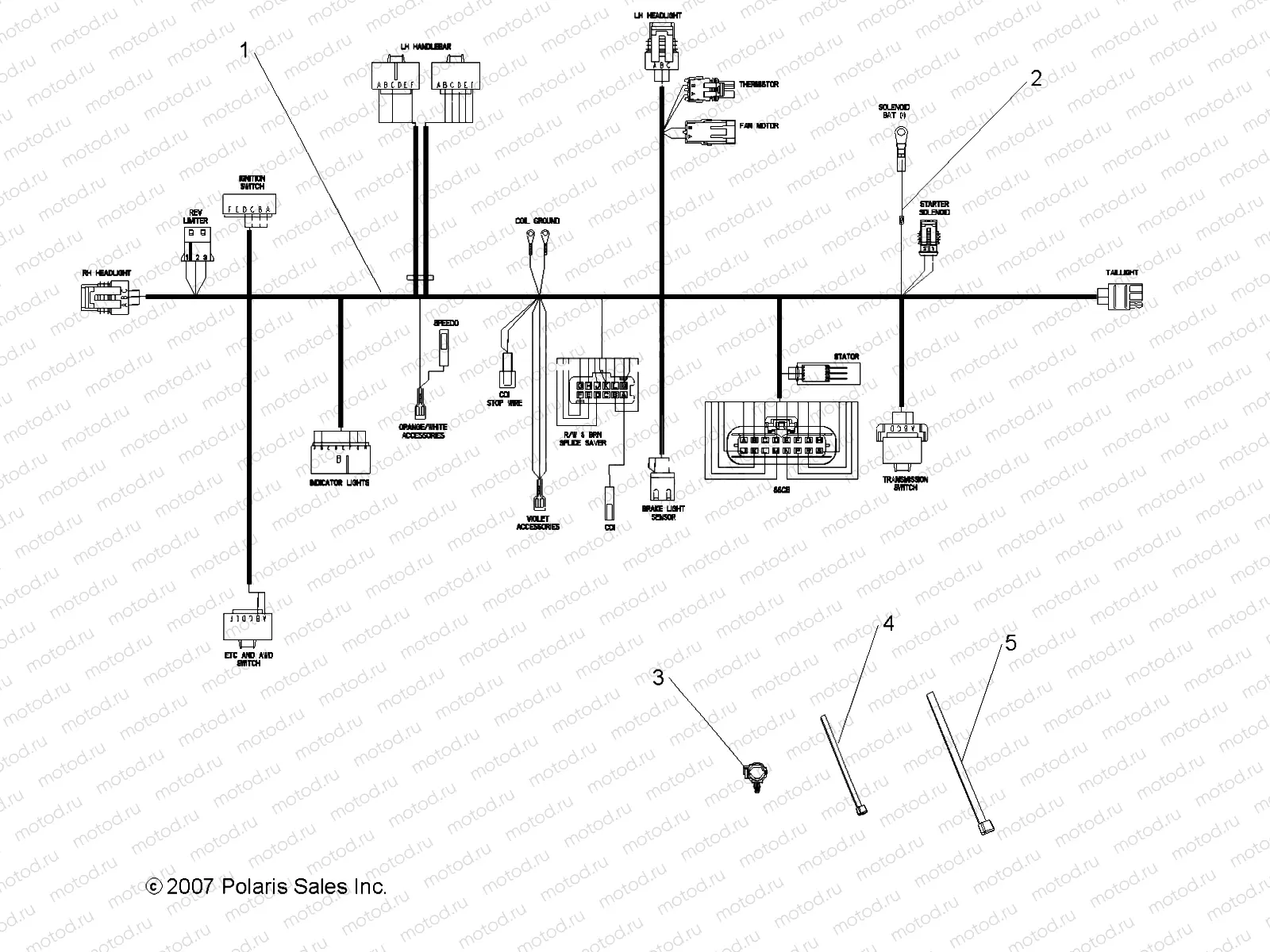 ELECTRICAL | ELECTRICAL, WIRE HARNESS - A08CA32AA (49ATVHARNESS08BOSS)