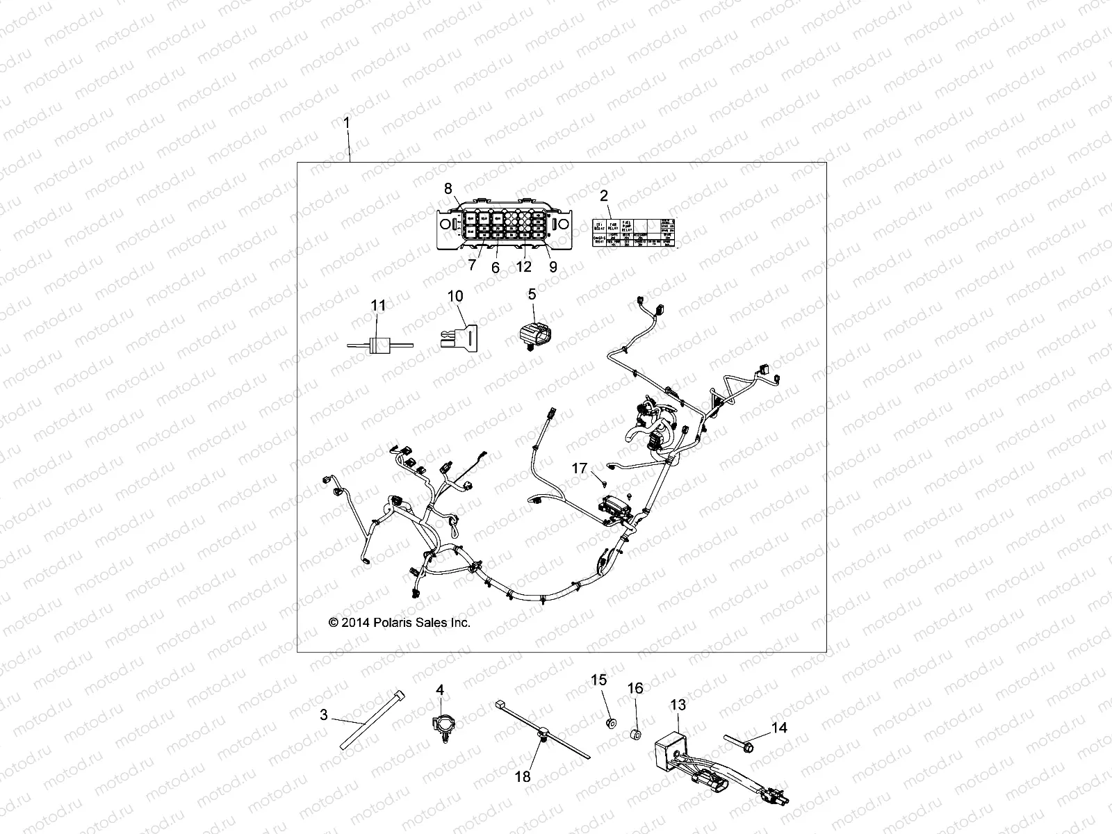 ELECTRICAL | ELECTRICAL, WIRE HARNESS - A14BH33FJ (49ATVHARNESS14ACEE)