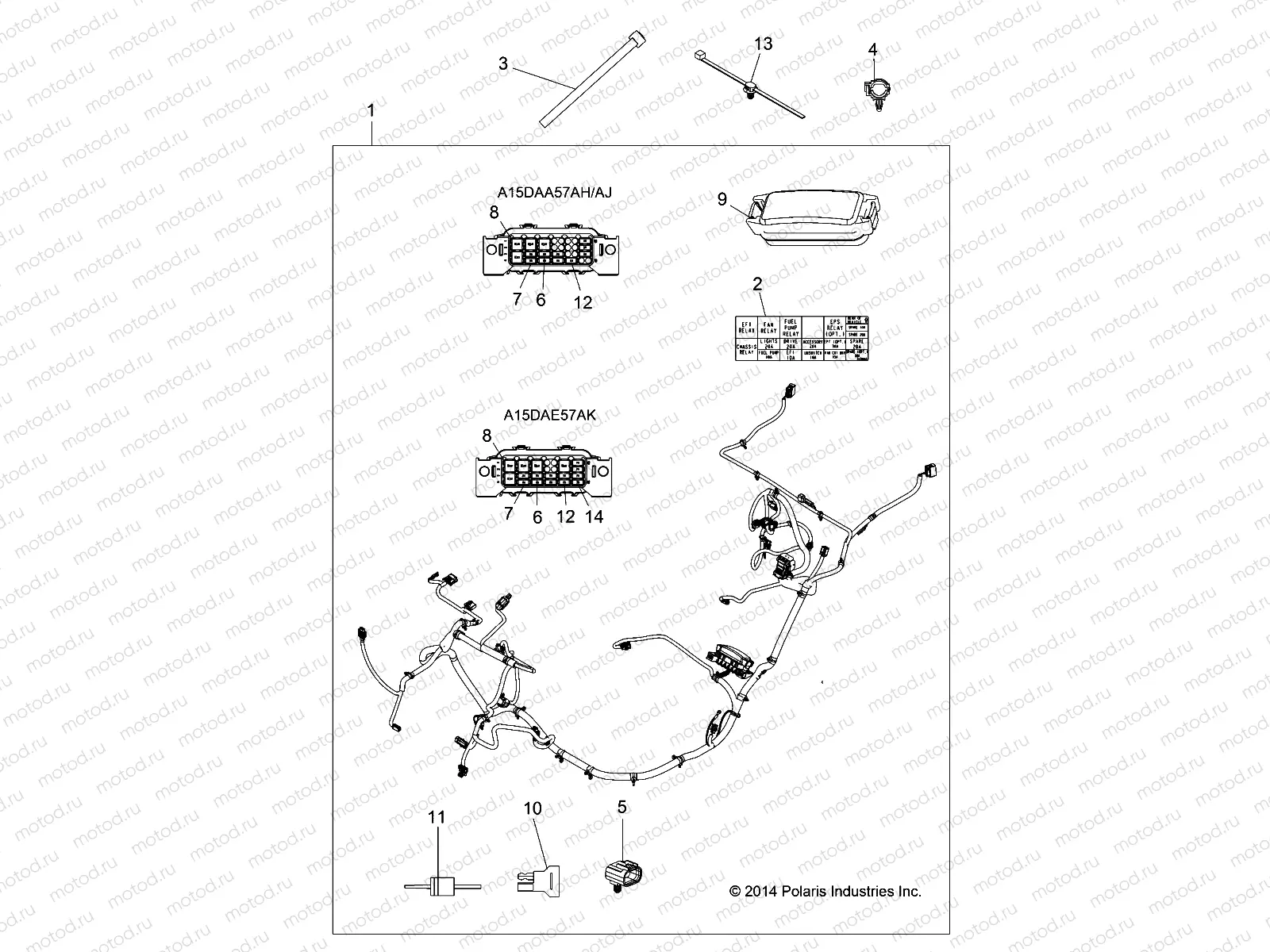 ELECTRICAL | ELECTRICAL, WIRE HARNESS - A15DAA57AJ/AH/EAK (49ATVHARNESS15ACE570)