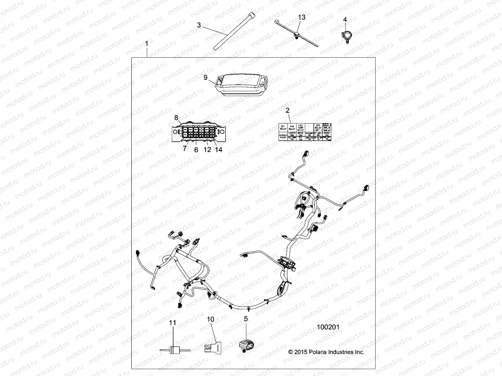 ELECTRICAL | ELECTRICAL, WIRE HARNESS - A16DAH57A1 (100201)