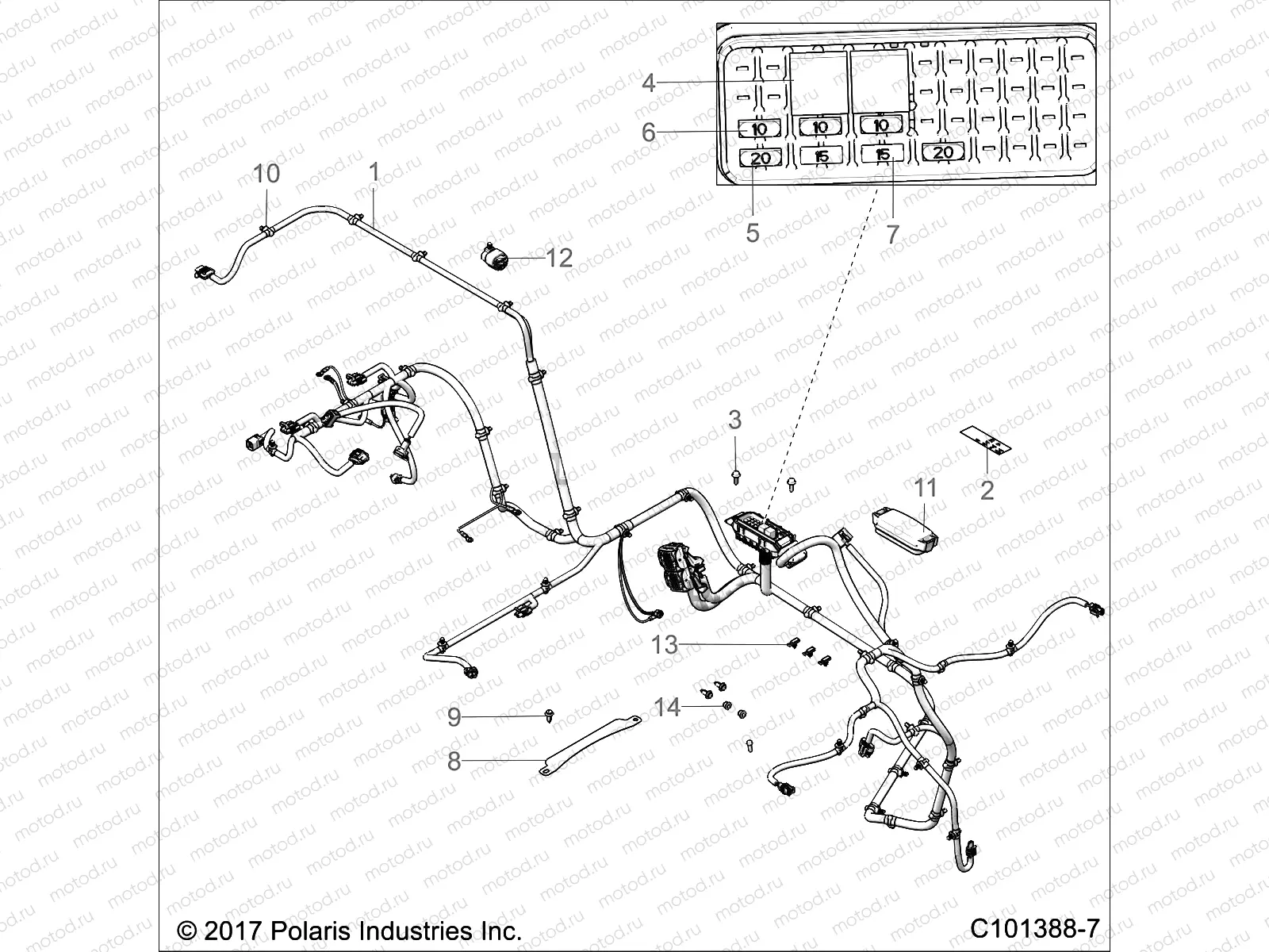 ELECTRICAL | ELECTRICAL, WIRE HARNESS - A19HZA15A1/A7/B1/B7 (C101388-7)