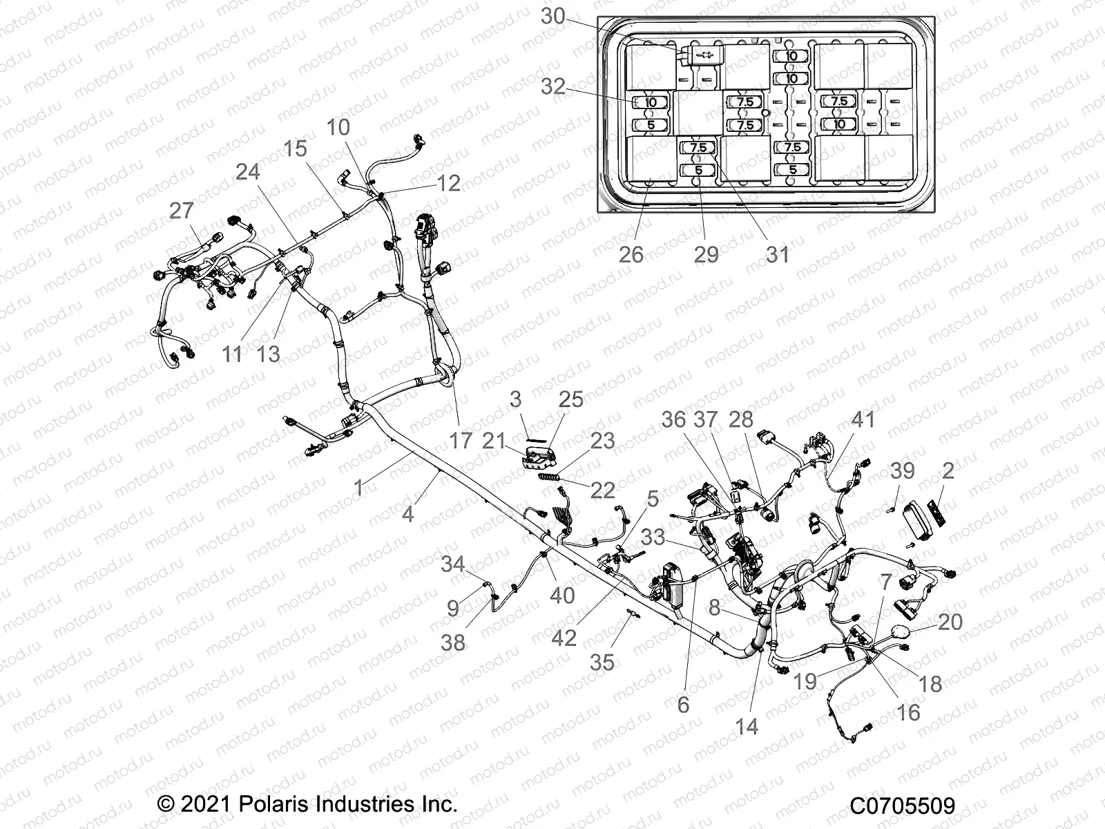 ELECTRICAL | ELECTRICAL, WIRE HARNESS, CHASSIS, ULTIMATE LE - Z21R4U92AN/BN (C0705509)