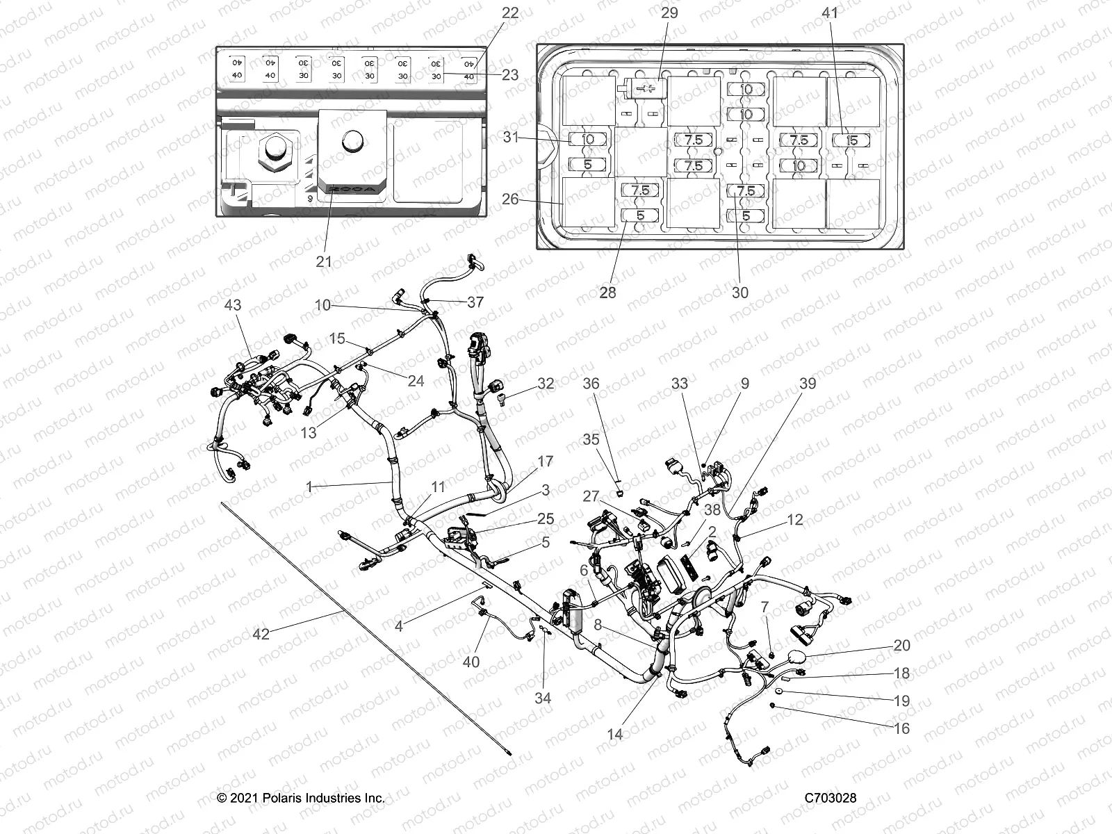 ELECTRICAL | ELECTRICAL, WIRE HARNESS, CHASSIS, ULTIMATE LE - Z22MAU92AP/BP (C0705753)