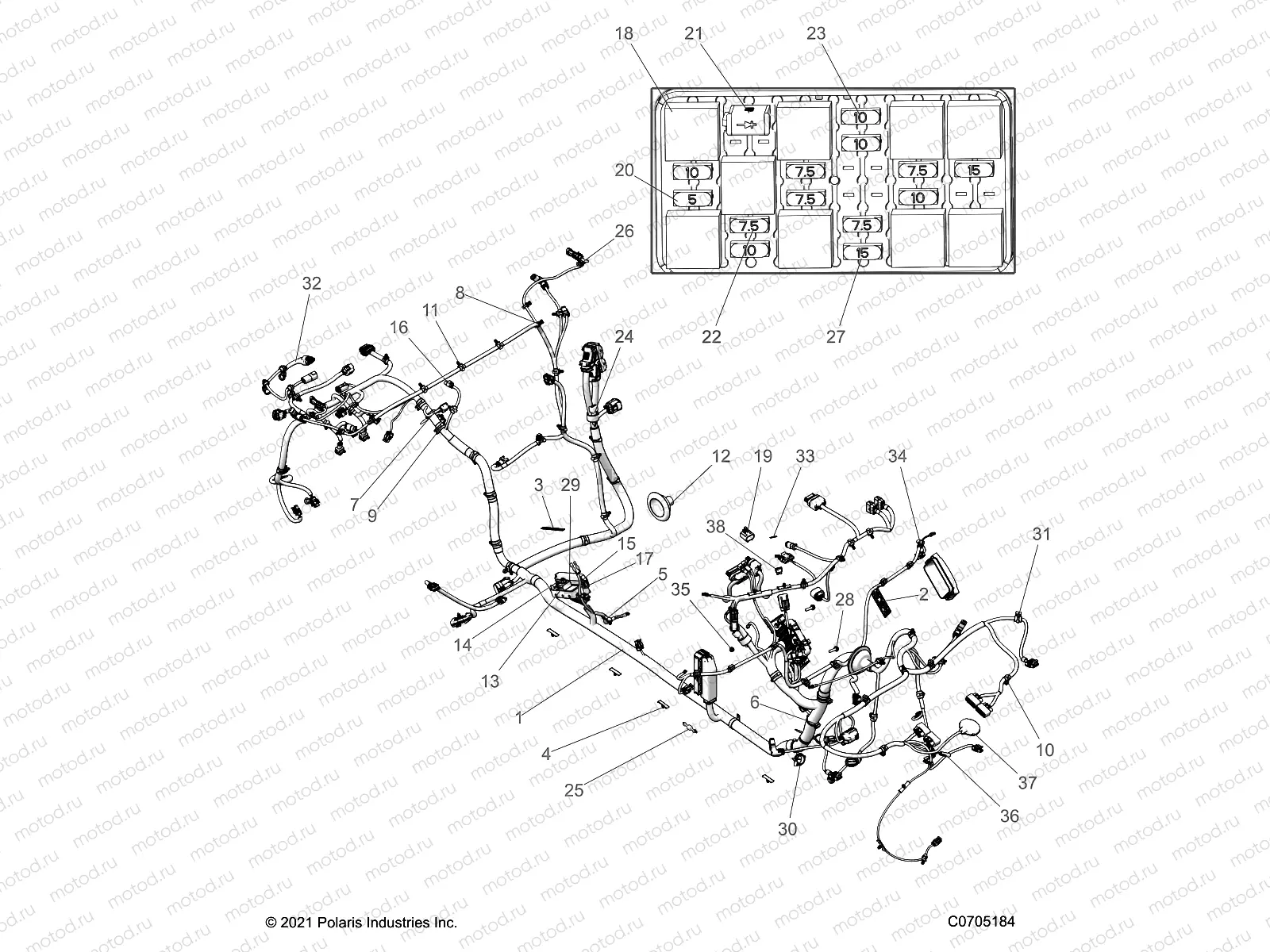 ELECTRICAL | ELECTRICAL, WIRE HARNESS, CHASSIS - Z22GAL92AG/AL/BG/BL (C0705184)