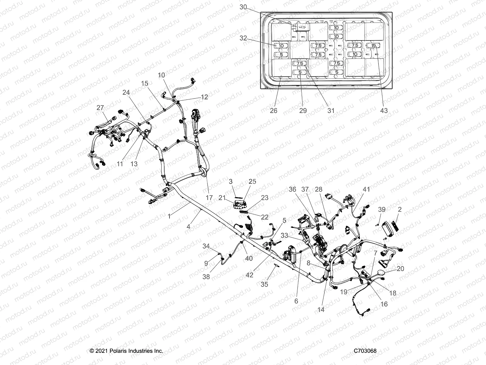 ELECTRICAL | ELECTRICAL, WIRE HARNESS, CHASSIS - Z22M4U92AP/BP (C703068)