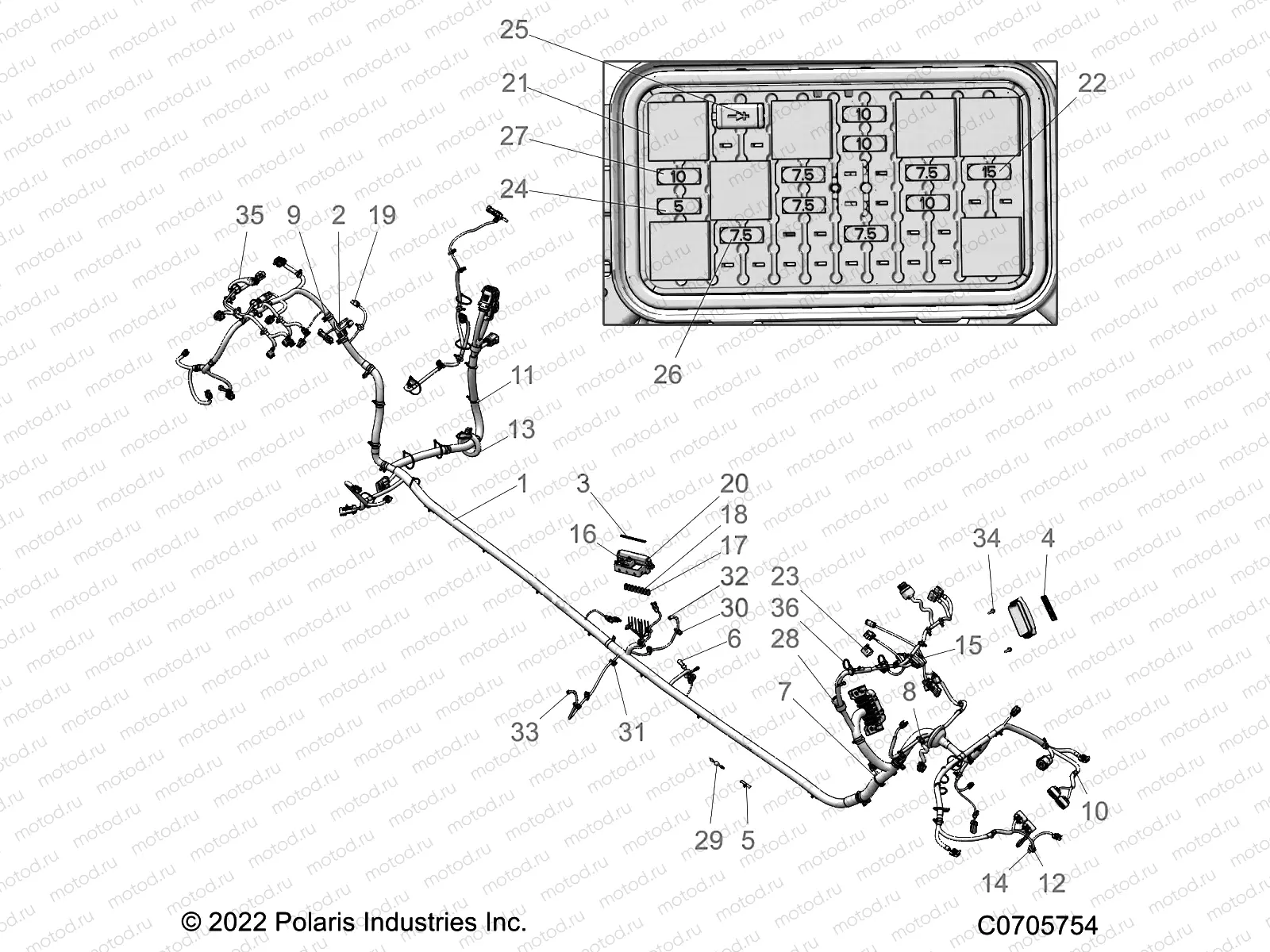 ELECTRICAL | ELECTRICAL, WIRE HARNESS, CHASSIS - Z22R4C92AF (C0705754)