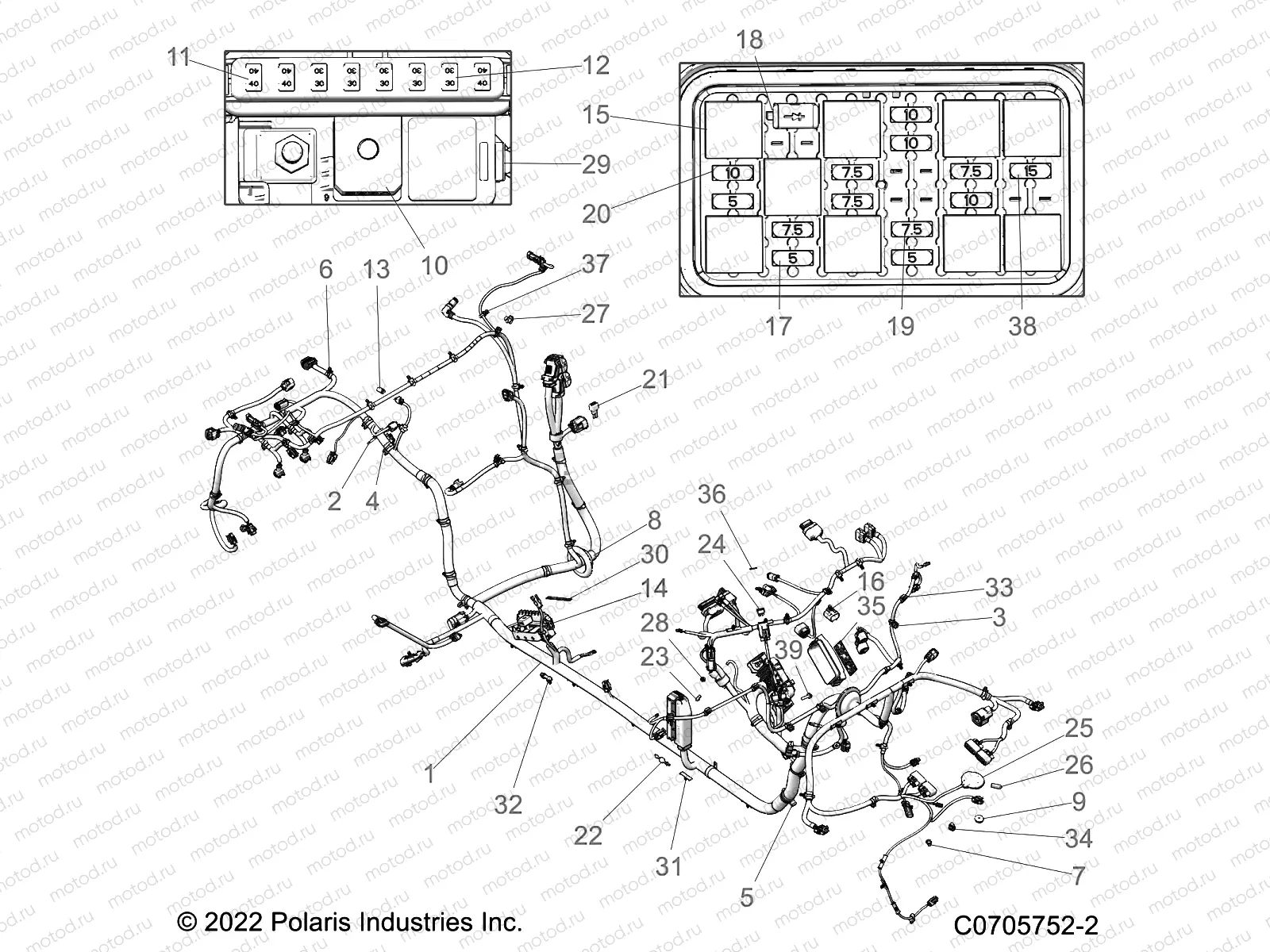 ELECTRICAL | ELECTRICAL, WIRE HARNESS, CHASSIS - Z22RAD92AB/AK (C0705752-2)