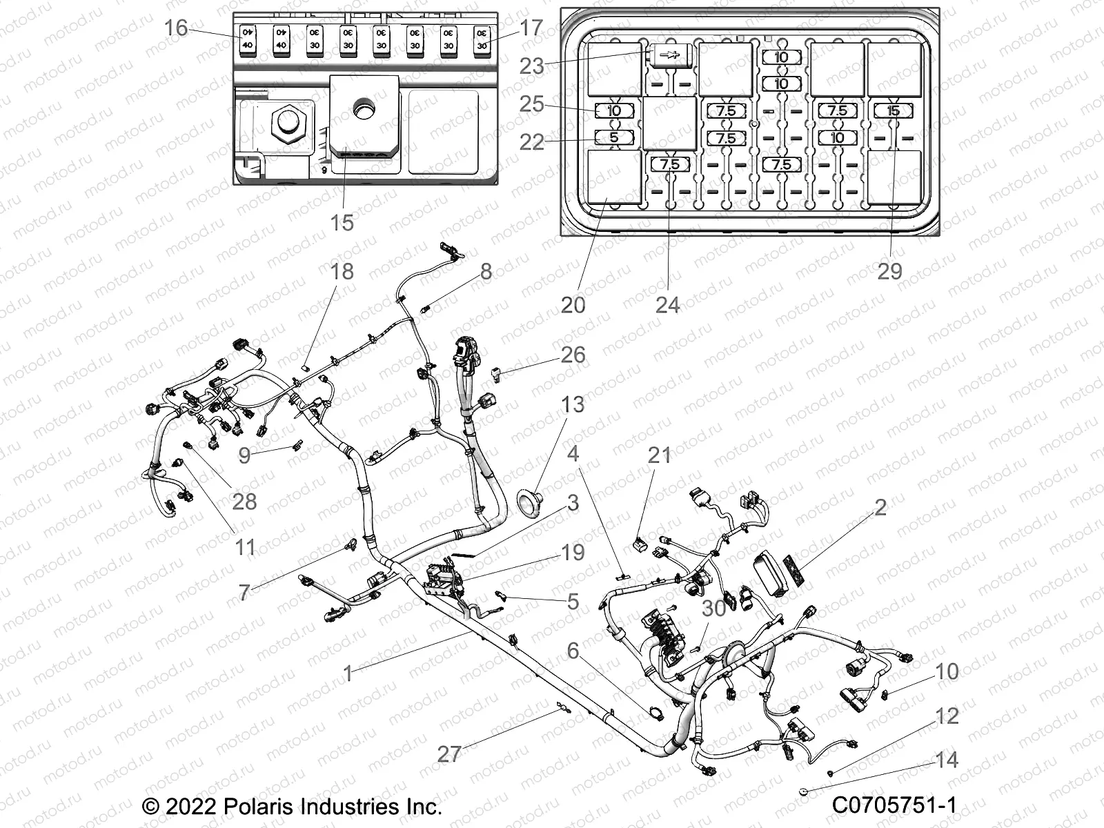 ELECTRICAL | ELECTRICAL, WIRE HARNESS, CHASSIS - Z22RAE92AD/AJ (C0705751-1)