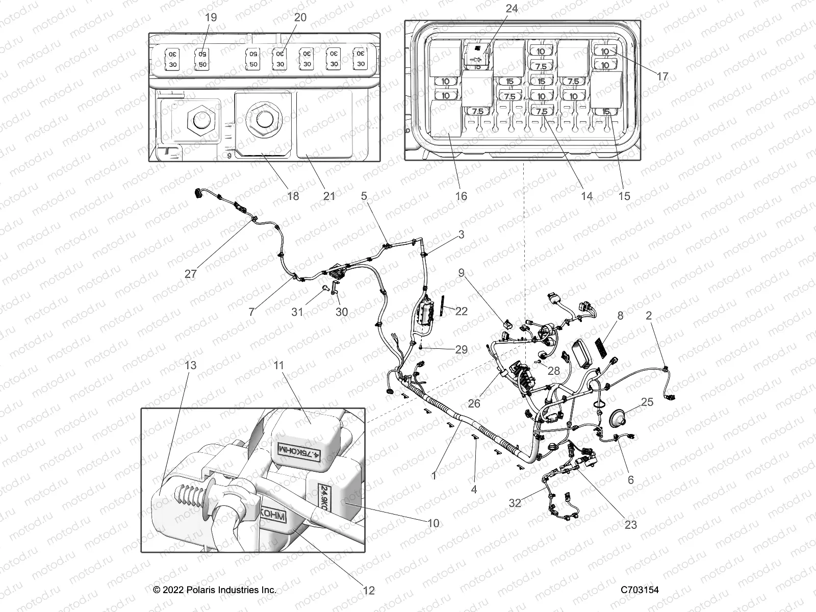ELECTRICAL | ELECTRICAL, WIRE HARNESS, CHASSIS - Z22RGE2KAG/BG/RGK2KAN/BN (C0704548-8)