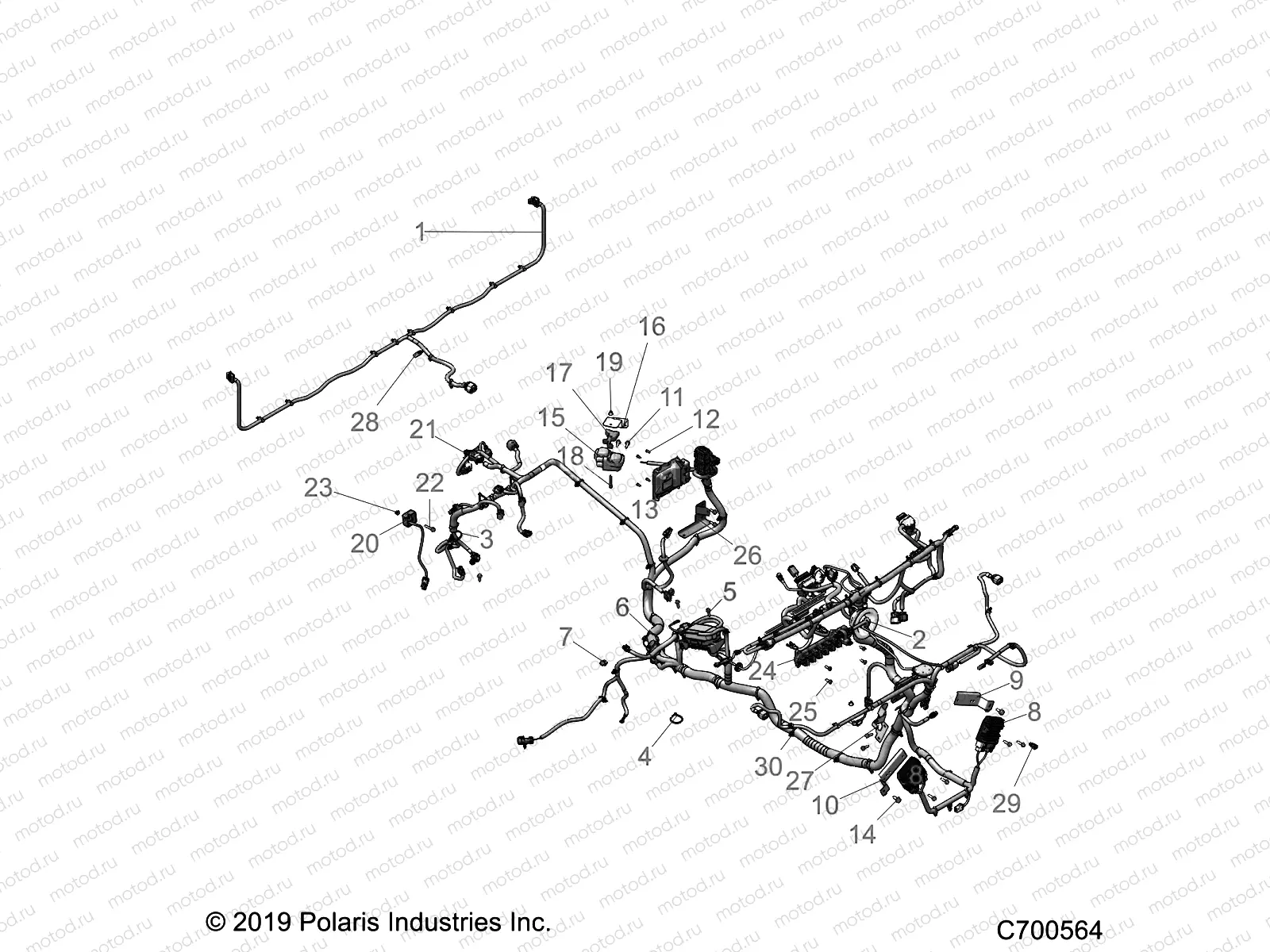 ELECTRICAL | ELECTRICAL, WIRE HARNESS COMPONANTS - R19RRU99/A/B (C700564)