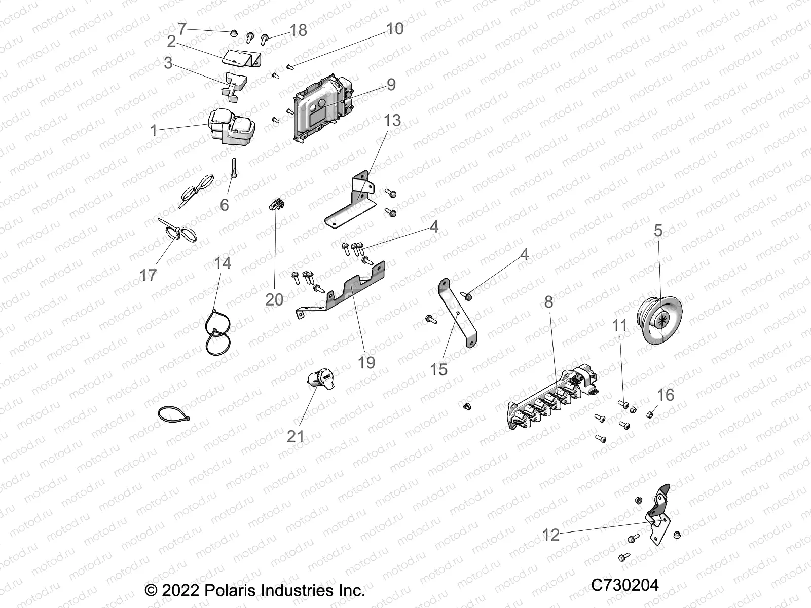 ELECTRICAL | ELECTRICAL, WIRE HARNESS COMPONANTS - R22RSY99A9/AC/AM/AS/B9/BC/BM/BS/1A9/AC/AM/AS/B9/BC/BM/BS (C730204)