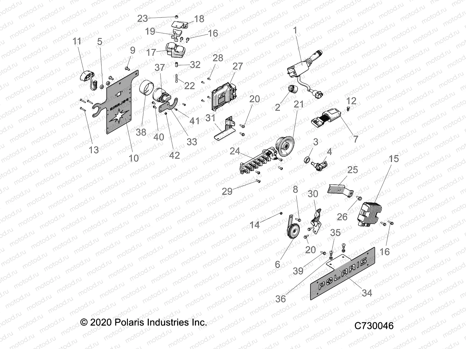 ELECTRICAL | ELECTRICAL, WIRE HARNESS COMPONENTS, AND LICENSE PLATE - R21RRS99C9/CK/CP/F9/FP/PCW (C730046)