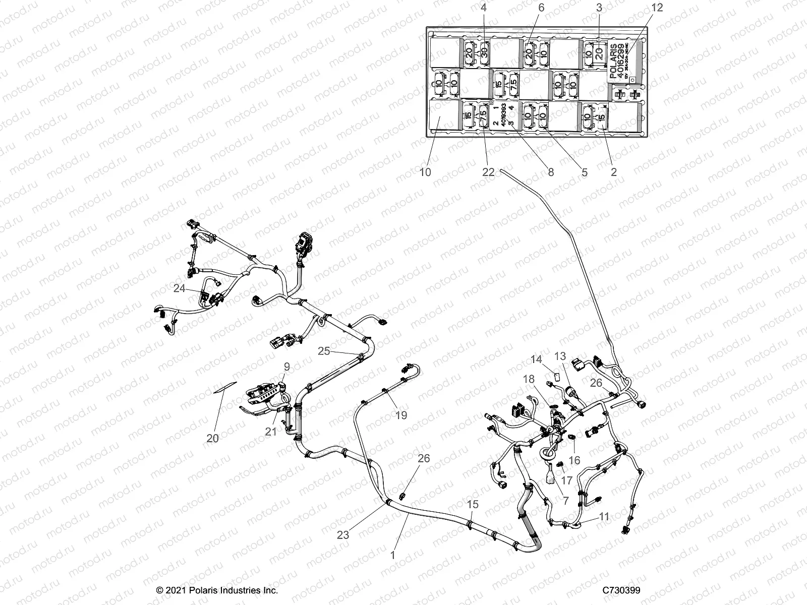 ELECTRICAL | ELECTRICAL, WIRE HARNESS - D22M4A57B4/G57B4 (C730399)
