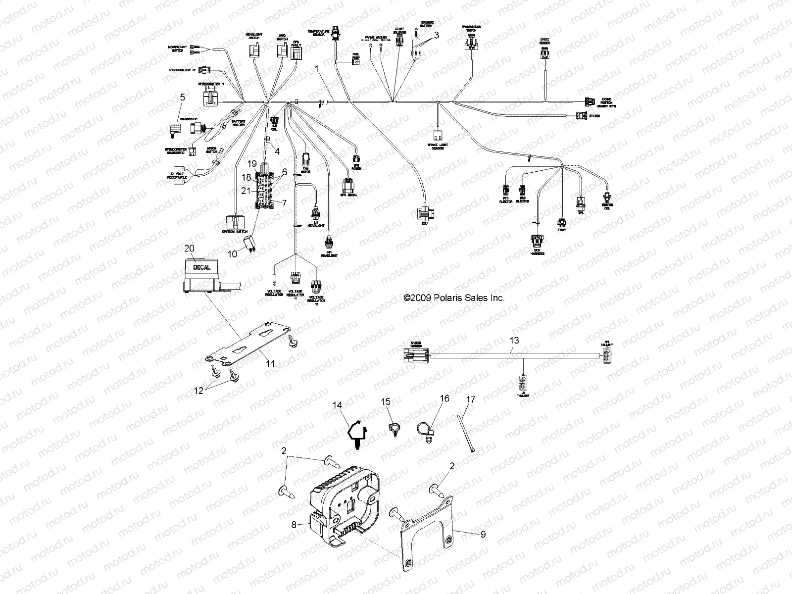 ELECTRICAL | ELECTRICAL, WIRE HARNESS, EPS - R10VY76AZ (49RGRHARNESS10RZREPS)