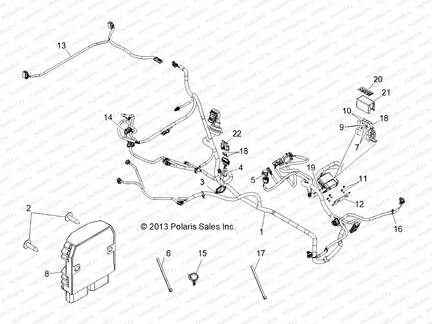ELECTRICAL | ELECTRICAL, WIRE HARNESS, EPS - R13VH7EAI/E7EAT (49RGRHARNESS13RZRSEPS)
