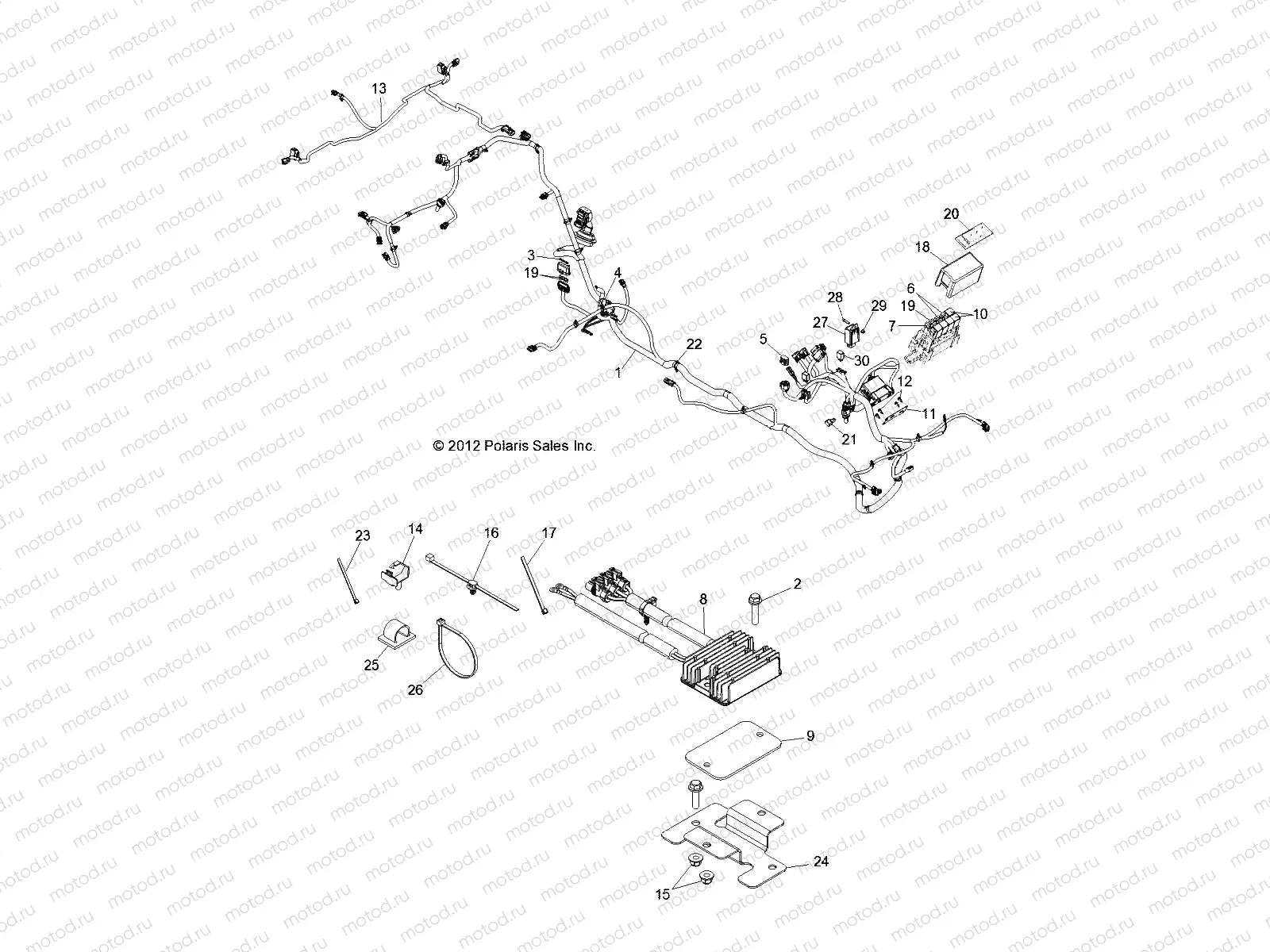 ELECTRICAL | ELECTRICAL, WIRE HARNESS, EPS - R13XT9EFX (49RGRHARNESS13RZRXP4I)