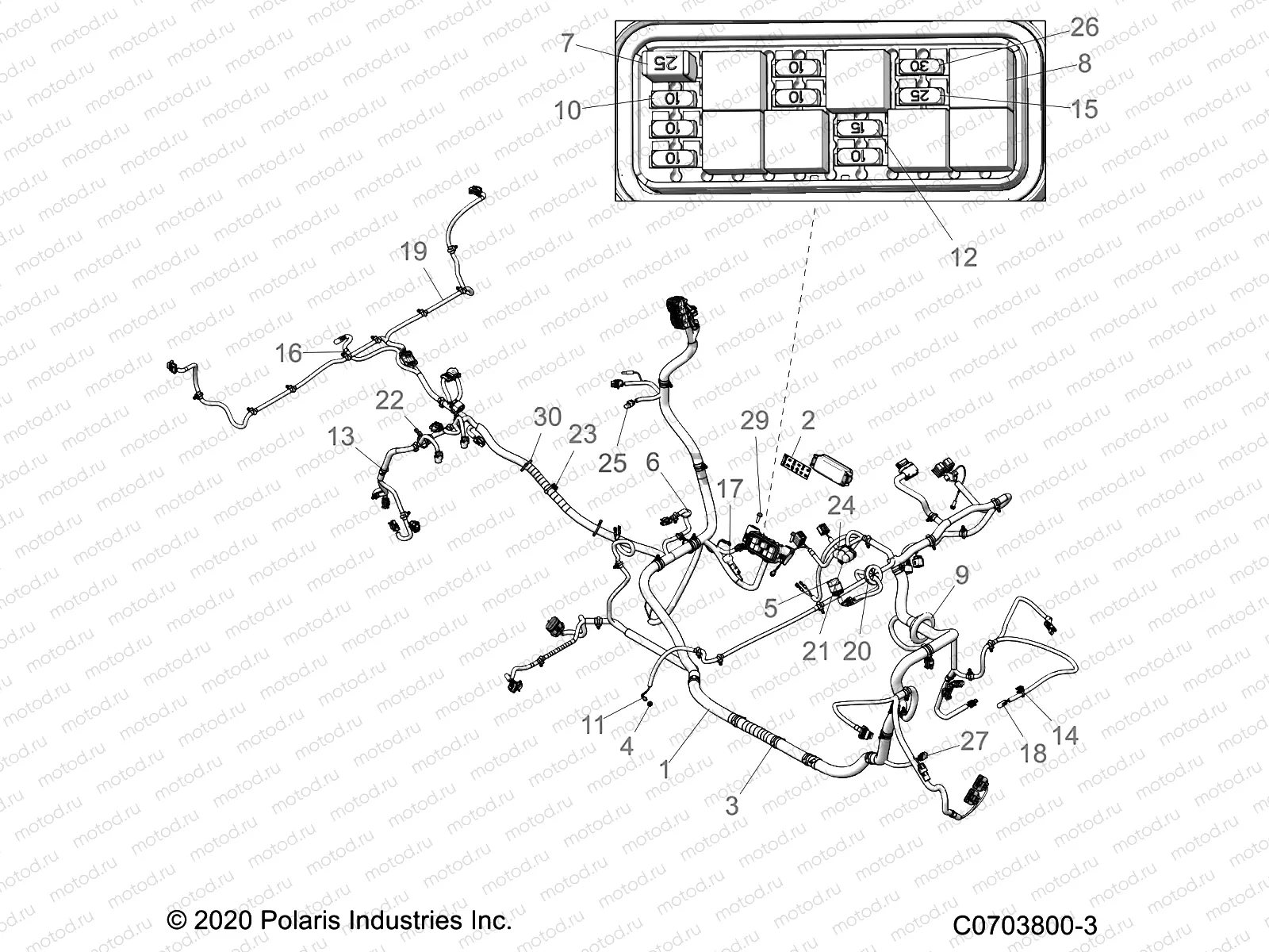 ELECTRICAL | ELECTRICAL, WIRE HARNESS - G23GXK99A/99B (C0703800-3)