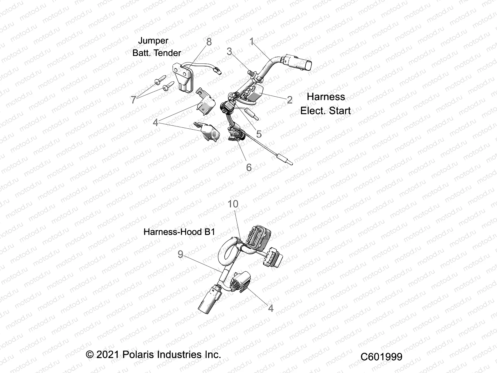 ELECTRICAL | ELECTRICAL, WIRE HARNESS, HOOD, ELEC. START - S22TFD8RS/8RE (C601999)