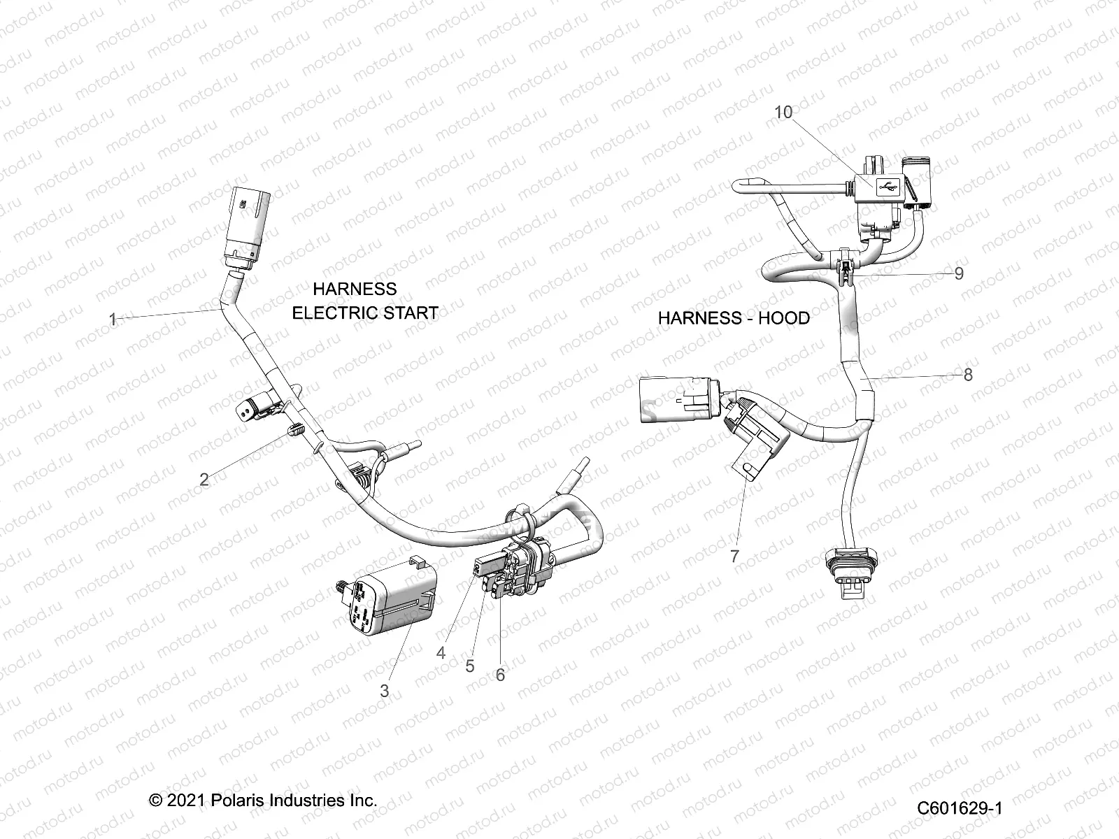 ELECTRICAL | ELECTRICAL, WIRE HARNESS, HOOD, ELEC. START - S23TDE6RS (C601629-1)