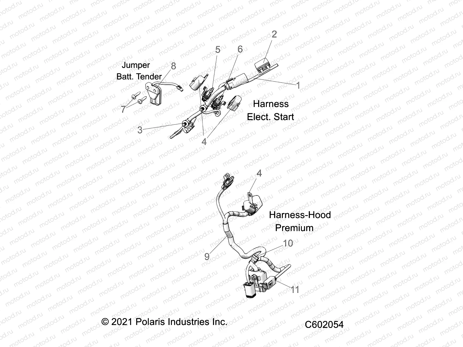 ELECTRICAL | ELECTRICAL, WIRE HARNESS, HOOD, ELEC. START - S23TGG8MS/TGY8MS (C602054)