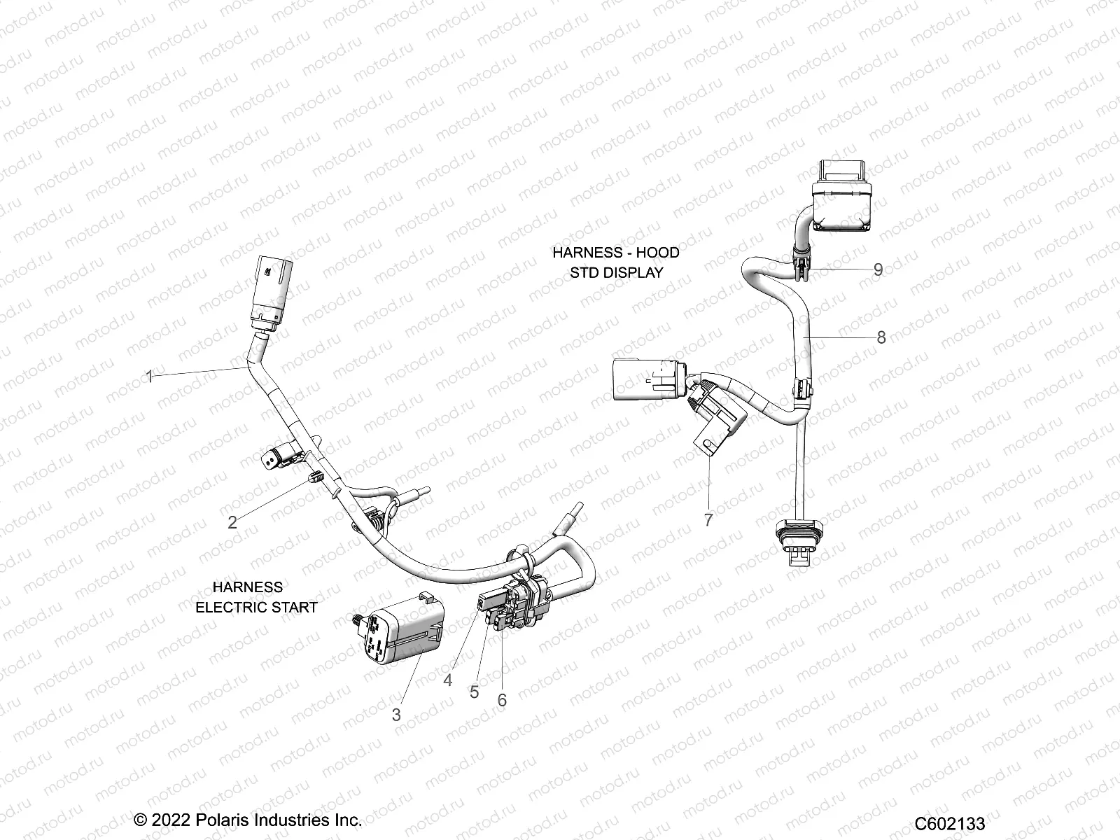 ELECTRICAL | ELECTRICAL, WIRE HARNESS, HOOD, ELEC. START - S23TLS6RSL/6REL (602133)