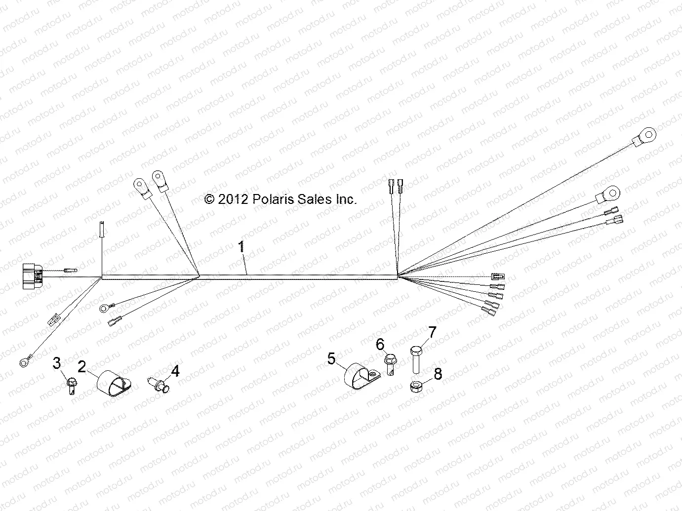 ELECTRICAL | ELECTRICAL, WIRE HARNESS, MAIN REAR POWER, 2 PASS - L12G2A/L12G2S/L12G2L/L12G2D (49GEMELECTRICAL12HARNESS2)