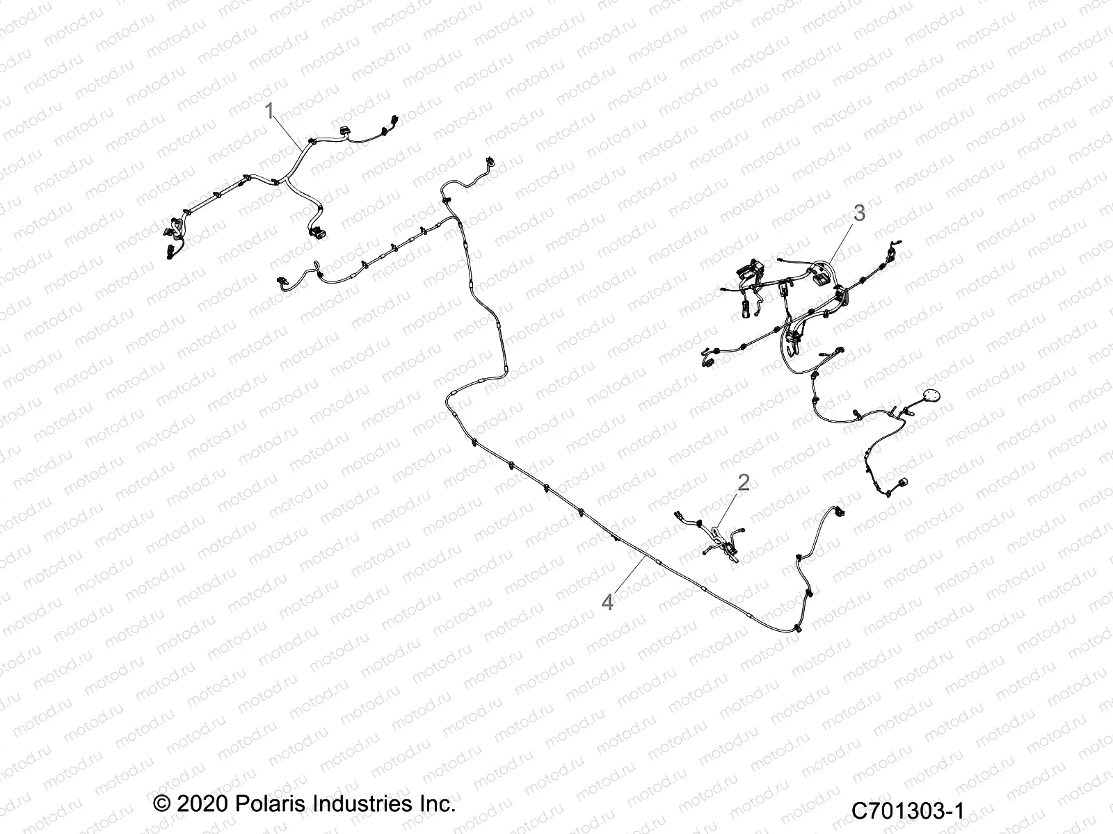 ELECTRICAL | ELECTRICAL, WIRE HARNESS, PERIPHERAL - Z23R4B92AK/BK (C701303-1)