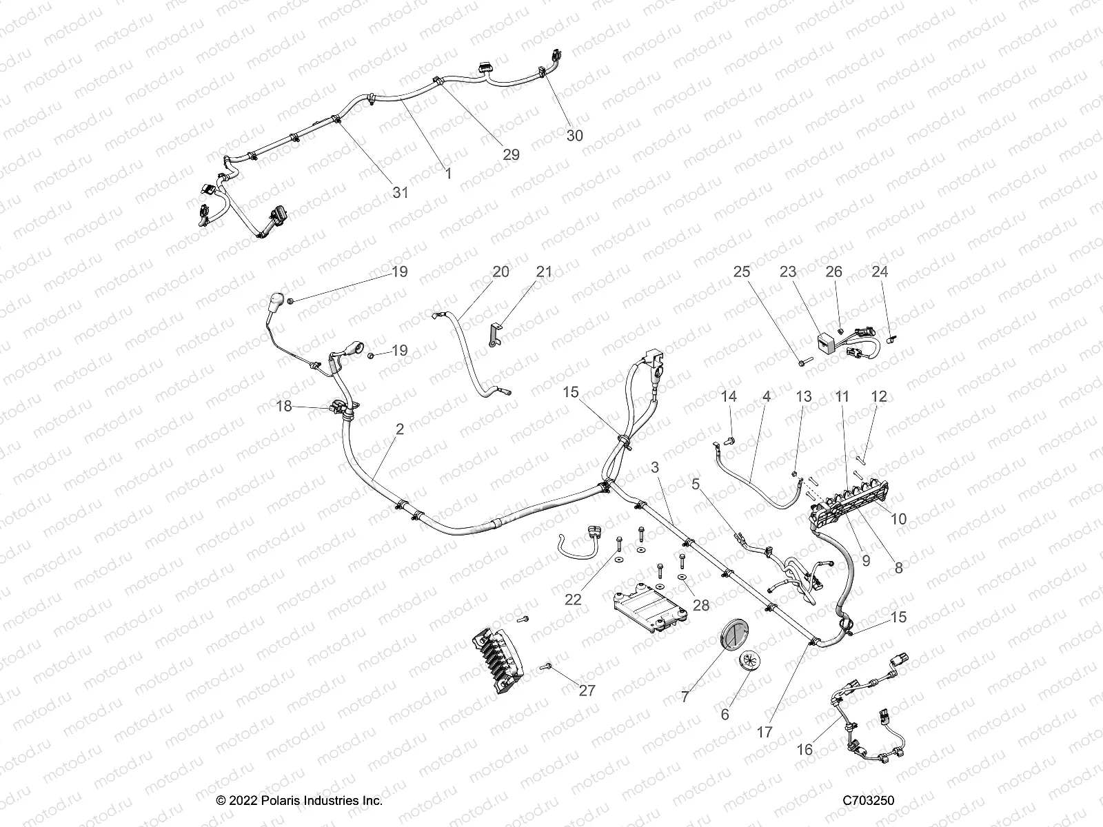ELECTRICAL | ELECTRICAL, WIRE HARNESS, PERIPHERAL - Z23RGD2KAJ/AK/BJ/BK  (C703250)