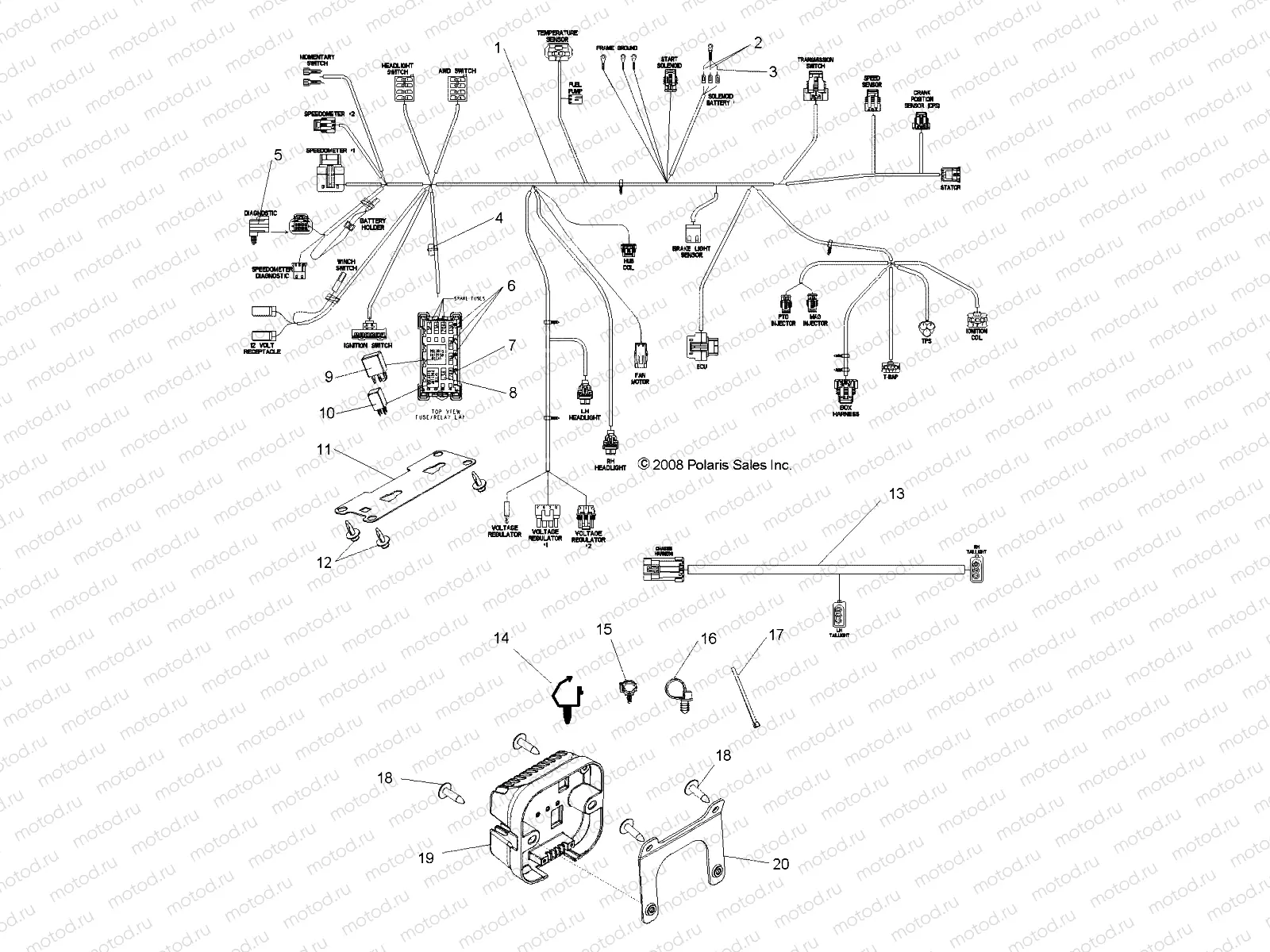 ELECTRICAL | ELECTRICAL, WIRE HARNESS - R09VH76 ALL OPTIONS (49RGRHARNESS09RZR)