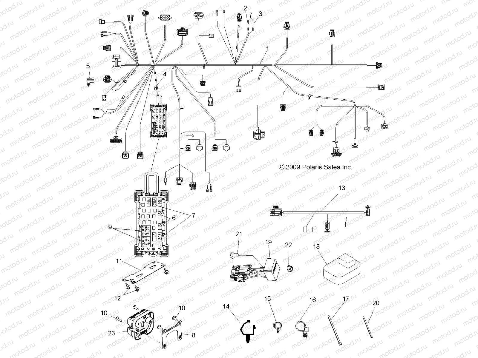 ELECTRICAL | ELECTRICAL, WIRE HARNESS - R10VH76FX (49RGRHARNESS10RZRI)