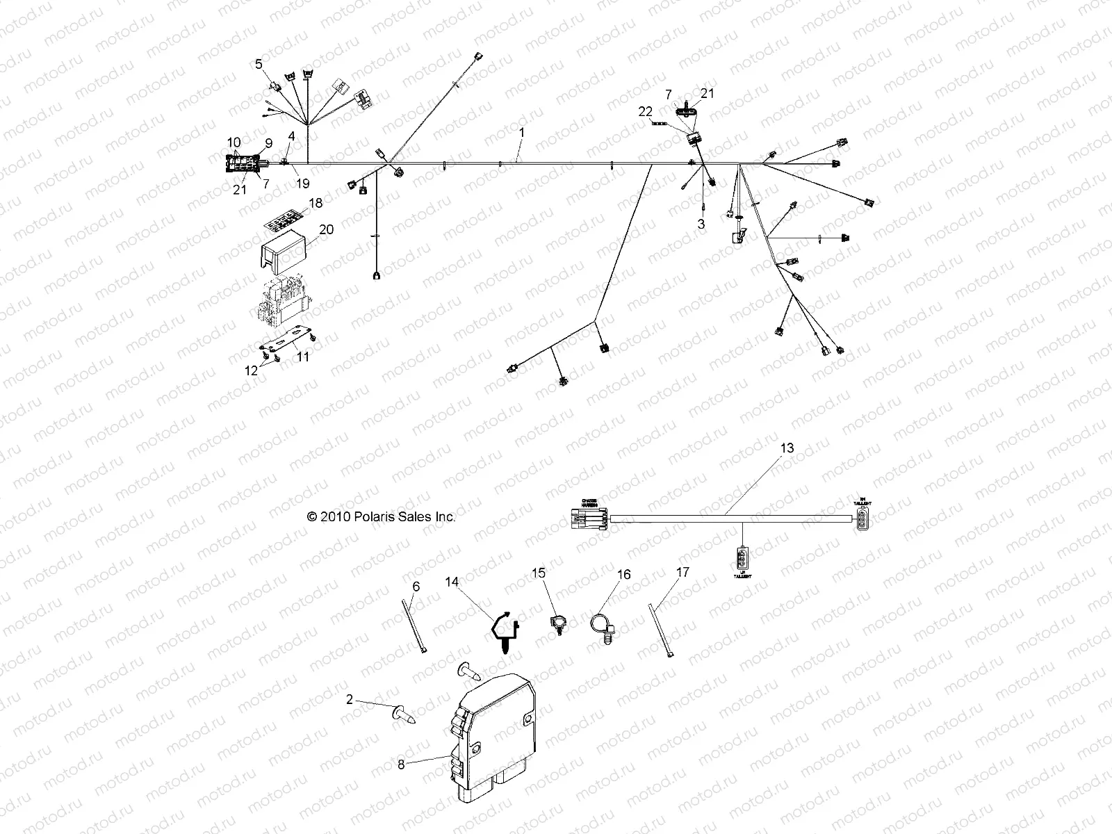 ELECTRICAL | ELECTRICAL, WIRE HARNESS - R11VH76/VY76 ALL OPTIONS (49RGRHARNESS11RZR)
