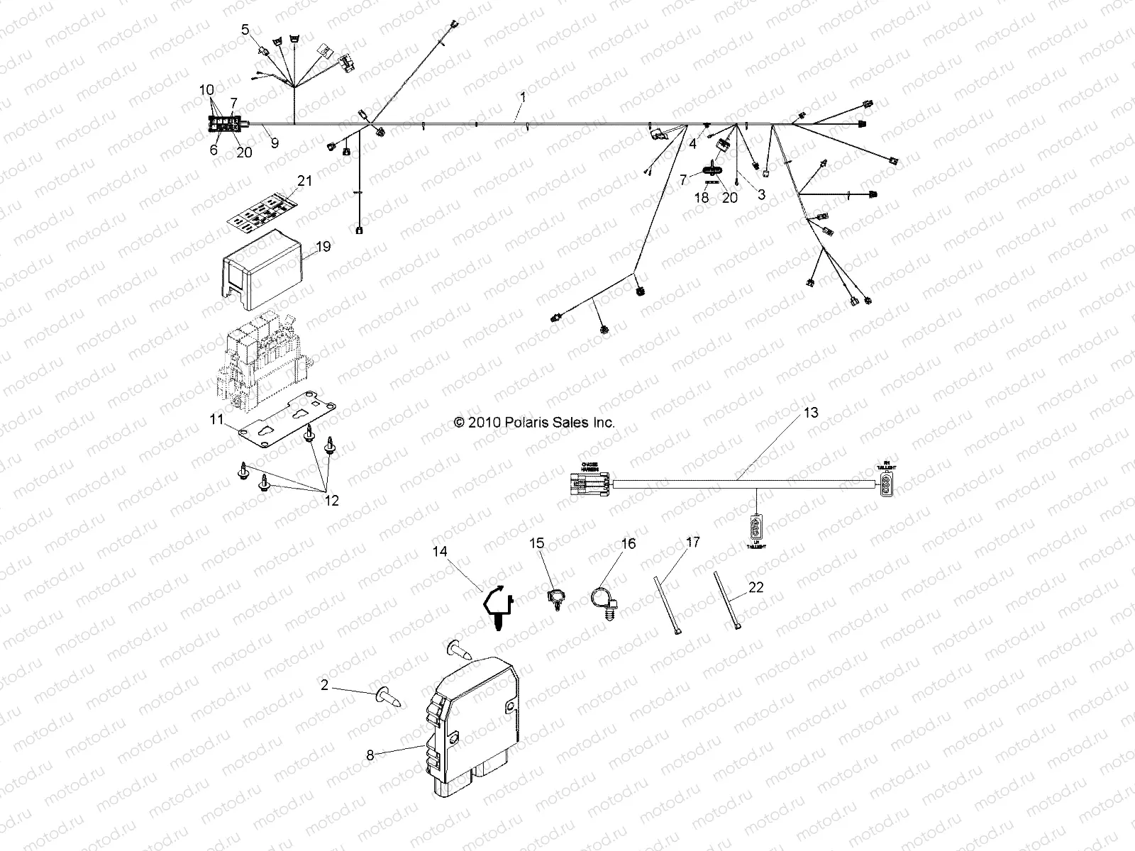ELECTRICAL | ELECTRICAL, WIRE HARNESS - R11XH76AW/AZ (49RGRHARNESS11RZR4)