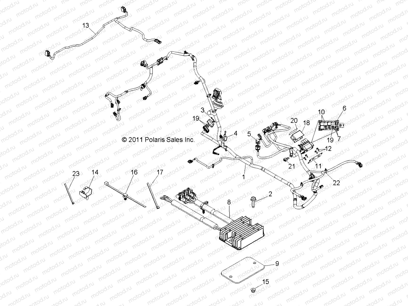 ELECTRICAL | ELECTRICAL, WIRE HARNESS - R12JT87AB/AD/AS/AW/9EAW (49RGRHARNESS12RZRXP900)