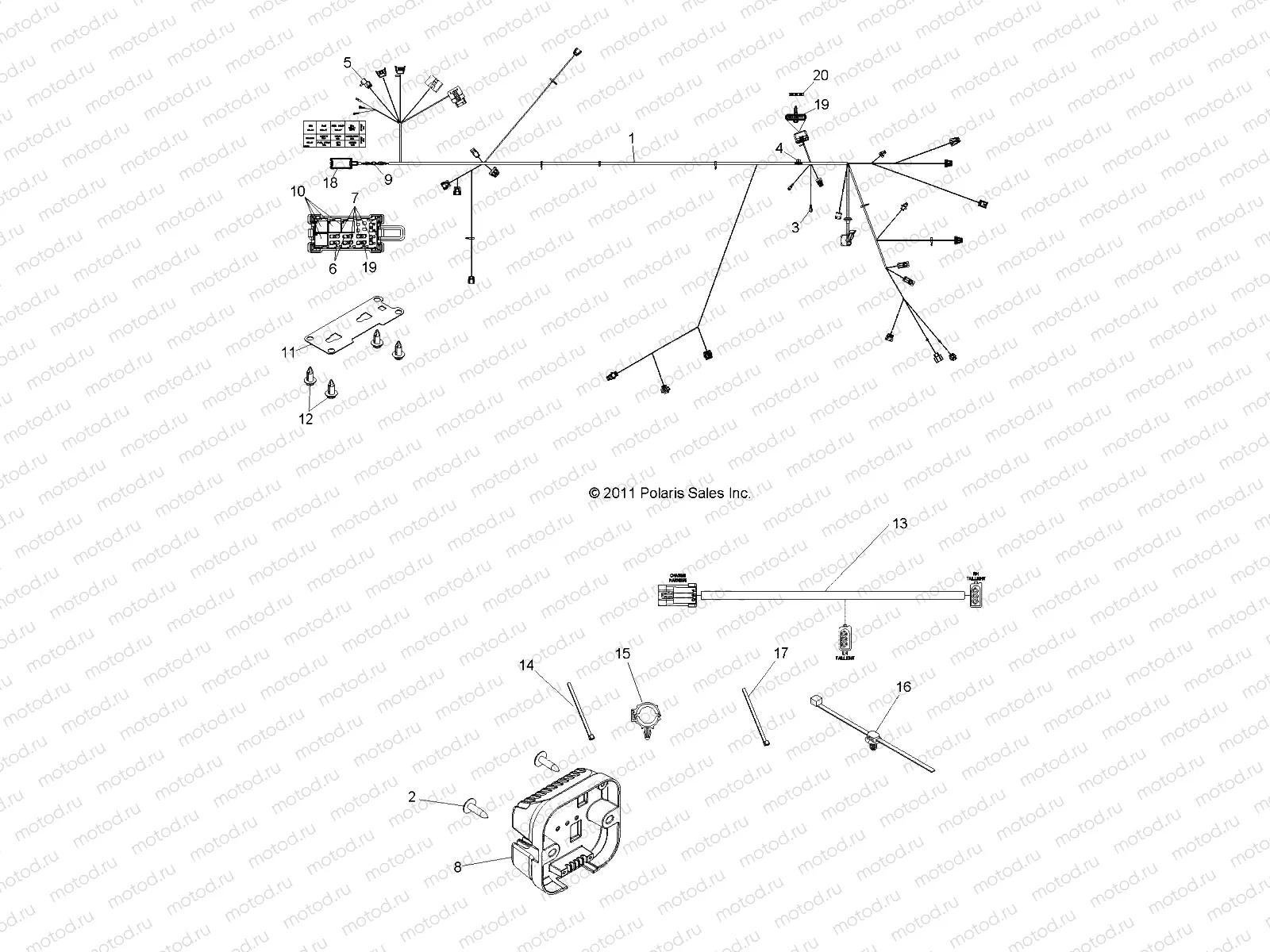 ELECTRICAL | ELECTRICAL, WIRE HARNESS - R12VE76AB/AD/AE/AJ/AO (49RGRHARNESS12RZRS)