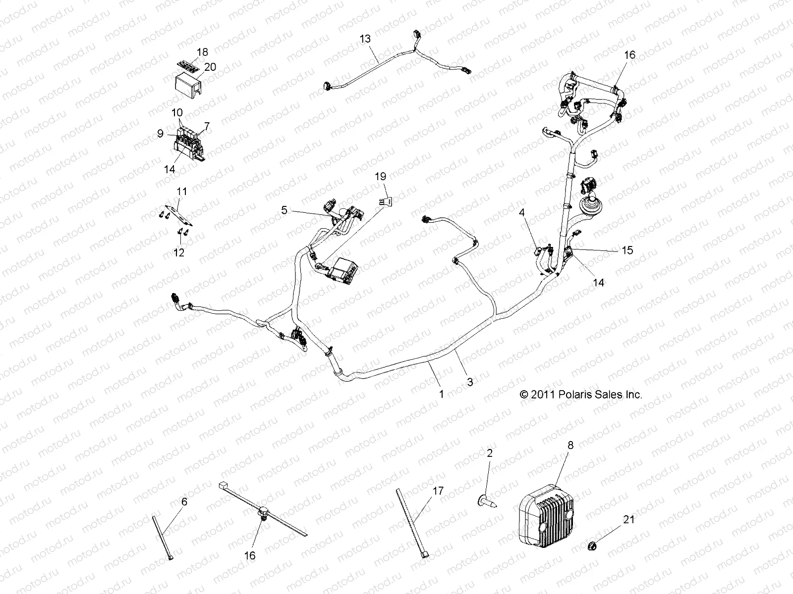 ELECTRICAL | ELECTRICAL, WIRE HARNESS - R12VH57AD (49RGRHARNESS12RZR570)