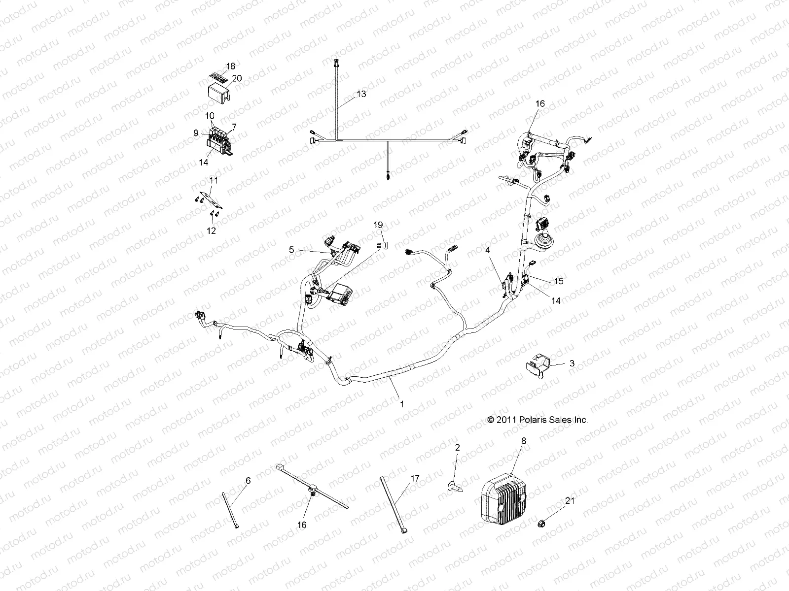 ELECTRICAL | ELECTRICAL, WIRE HARNESS - R12VH57FX (49RGRHARNESS12RZR570I)