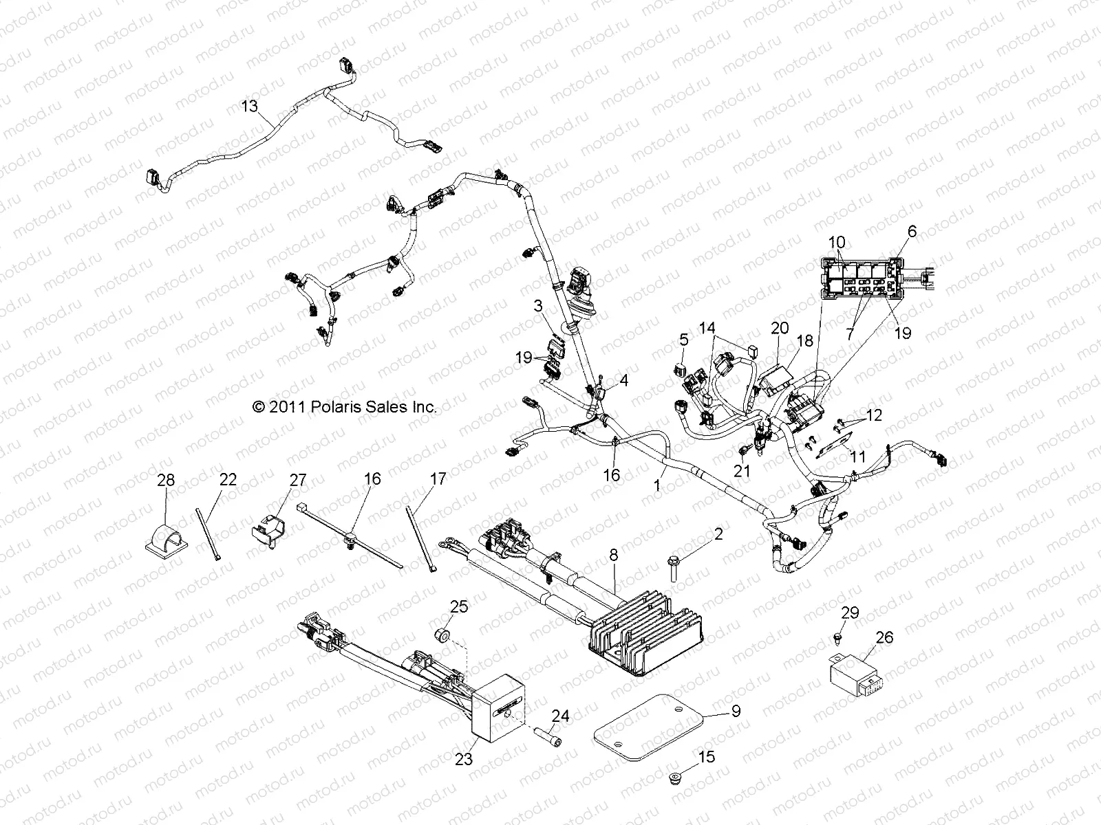 ELECTRICAL | ELECTRICAL, WIRE HARNESS - R13JT9EFX (49RGRHARNESS12RZRXPI)