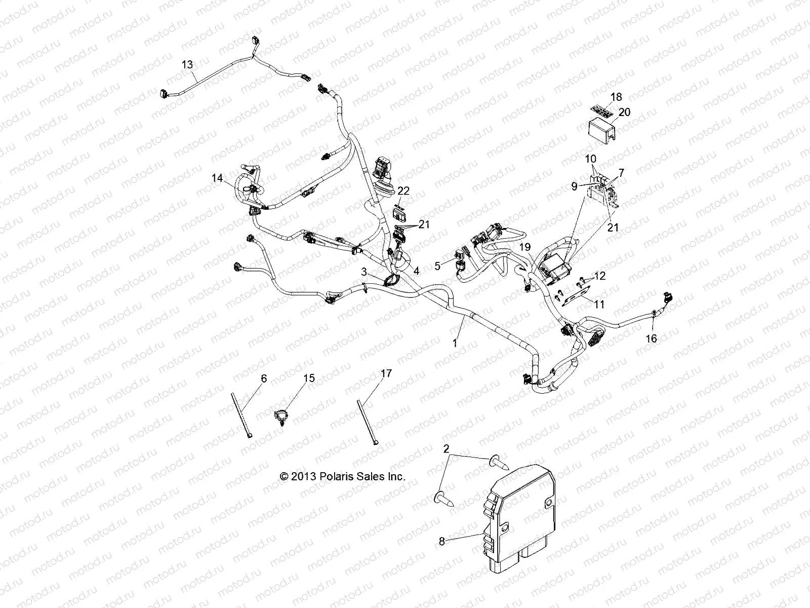 ELECTRICAL | ELECTRICAL, WIRE HARNESS - R13VE76AD/AI/AW (49RGRHARNESS13RZRS)