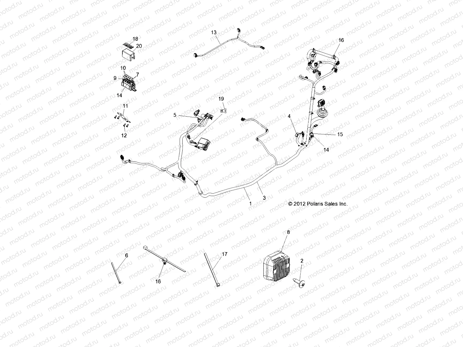 ELECTRICAL | ELECTRICAL, WIRE HARNESS - R13VH57AD (49RGRHARNESS13RZR570)